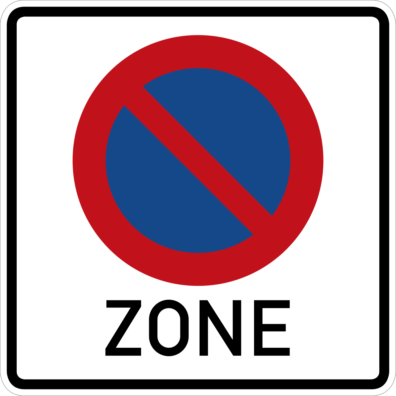 Beginn eines eingeschränkten Haltverbotes für eine Zone (VzKat 290.1)