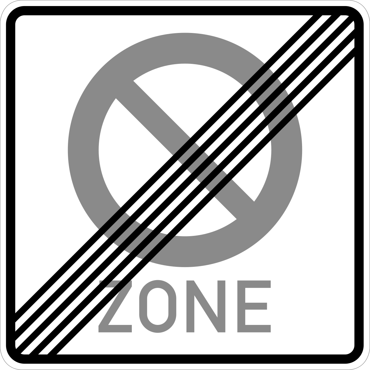 Ende eines eingeschränkten Haltverbotes für eine Zone (VzKat 290.2)