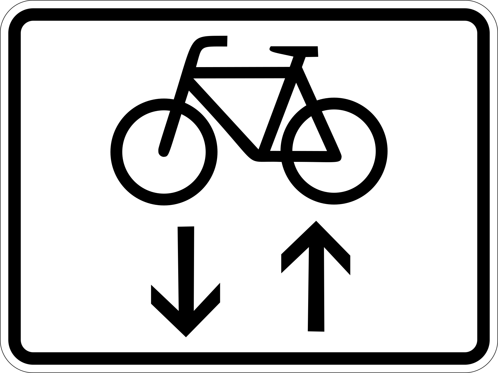 Radverkehr im Gegenverkehr (VzKat 3 1000.33)