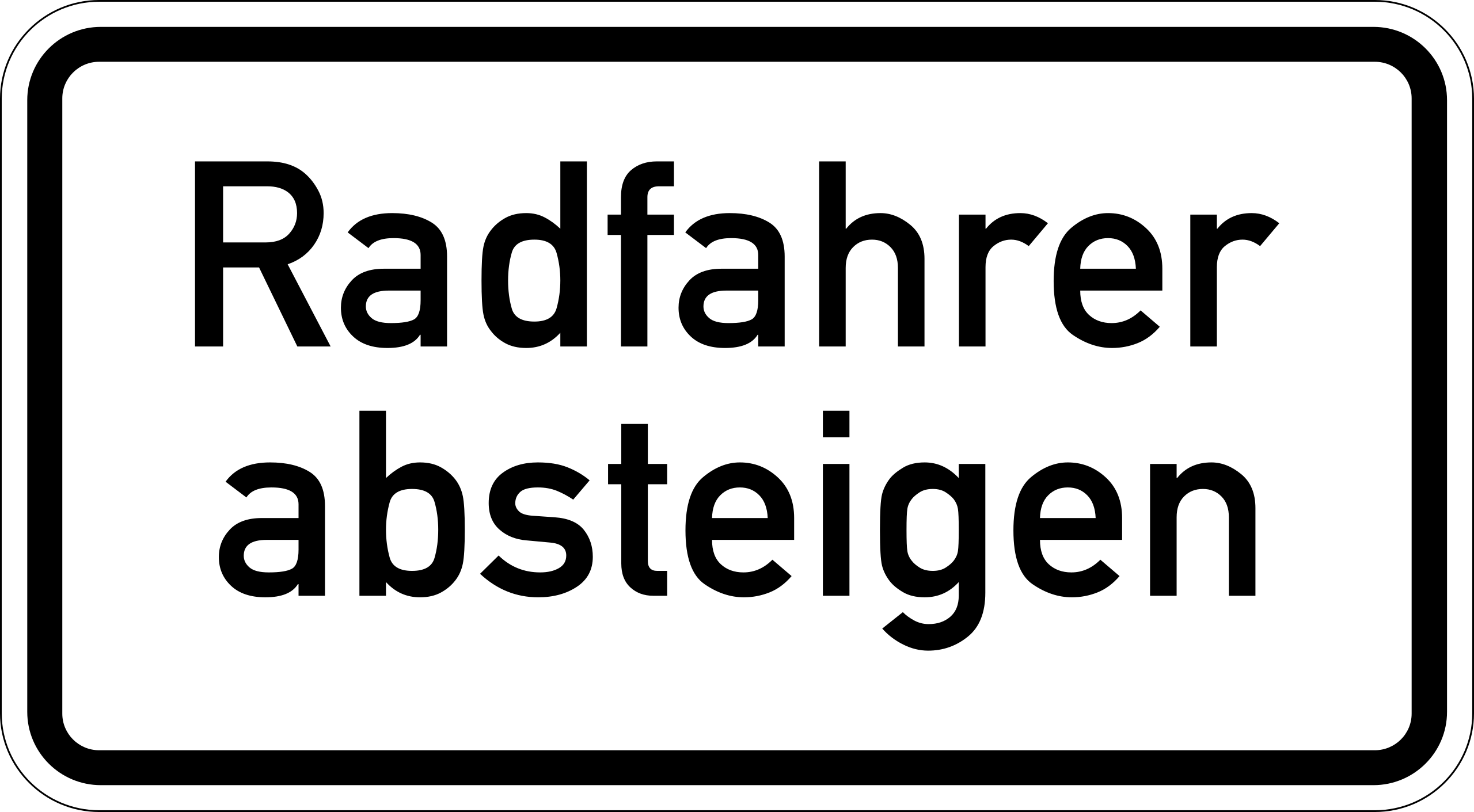 Radfahrer absteigen (VzKat 1012.32)