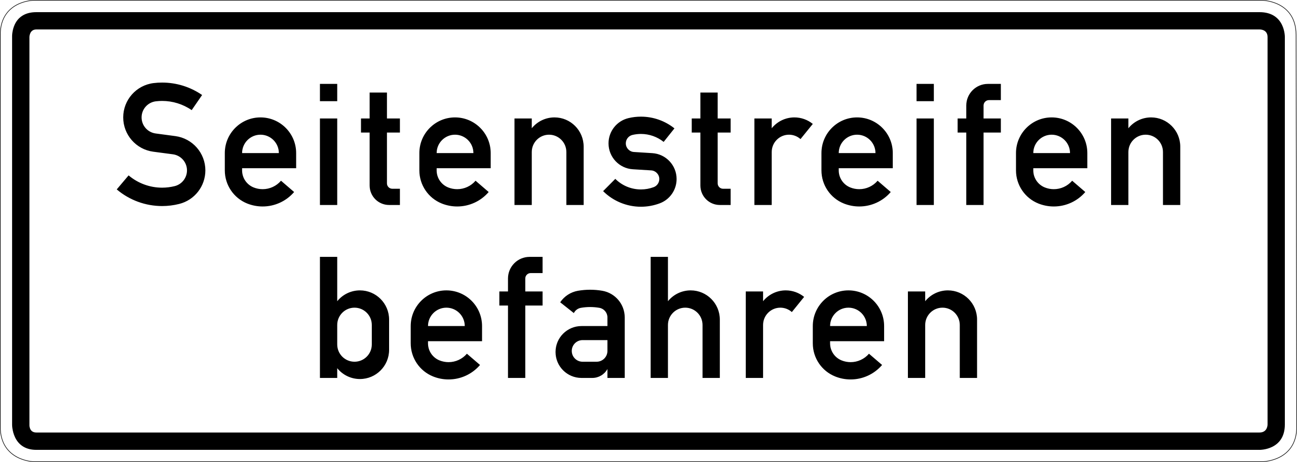 Seitenstreifen befahren (VzKat 1013.50)