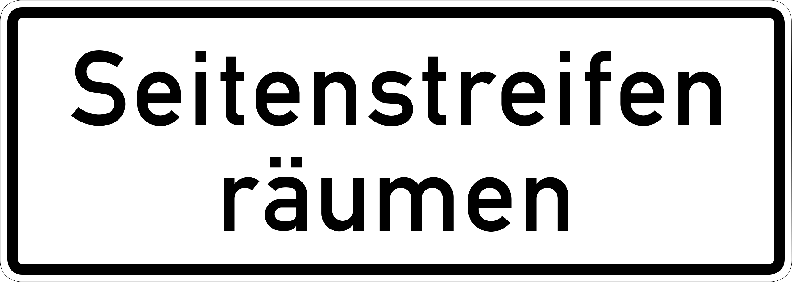 Seitenstreifen räumen (VzKat 1013.51)