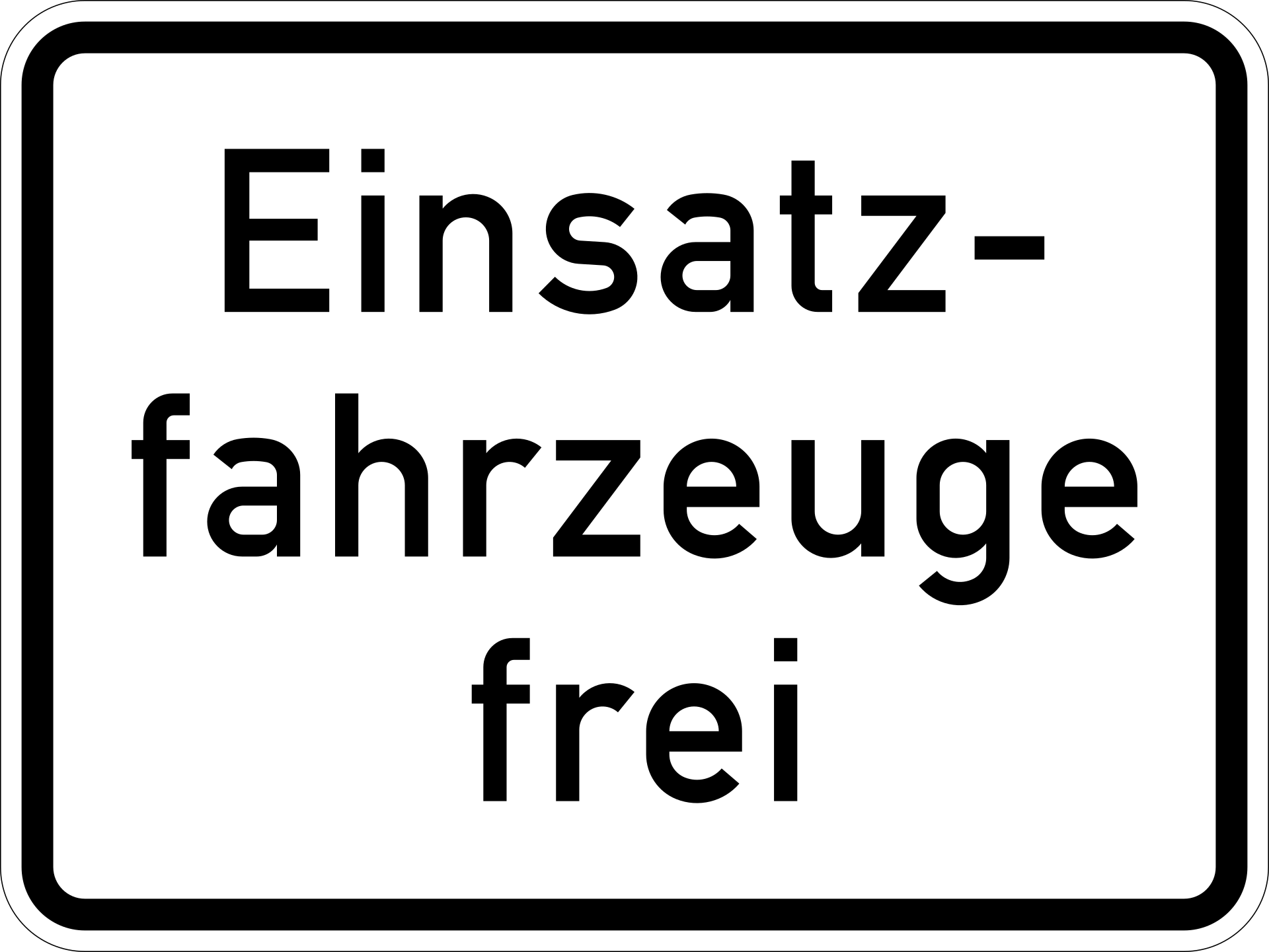 Einsatzfahrzeuge frei (VzKat 1026.33)