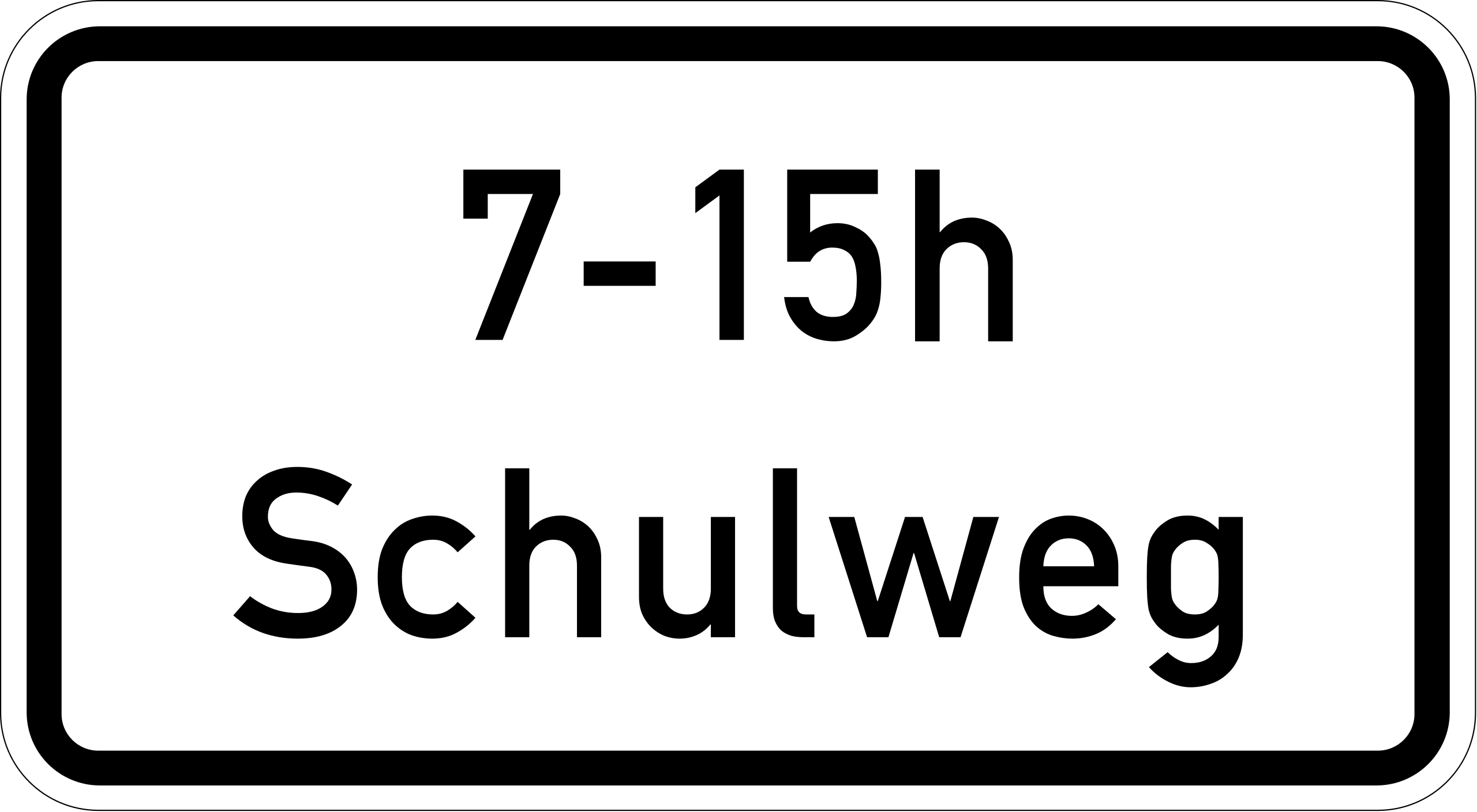 Schulweg in Verbindung mit zeitlicher Begrenzung (VzKat 1040.36)