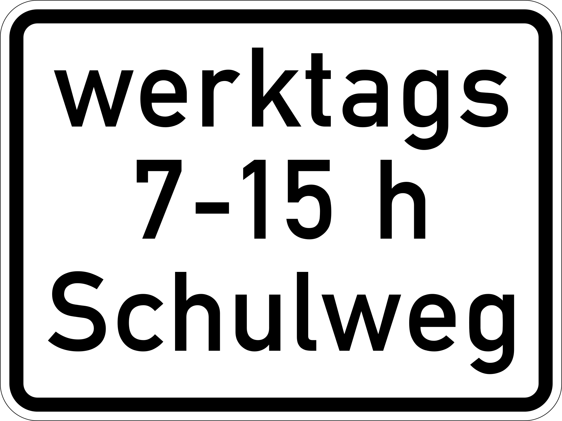 Schulweg in Verbindung mit zeitlicher Begrenzung (VzKat 1042.53)