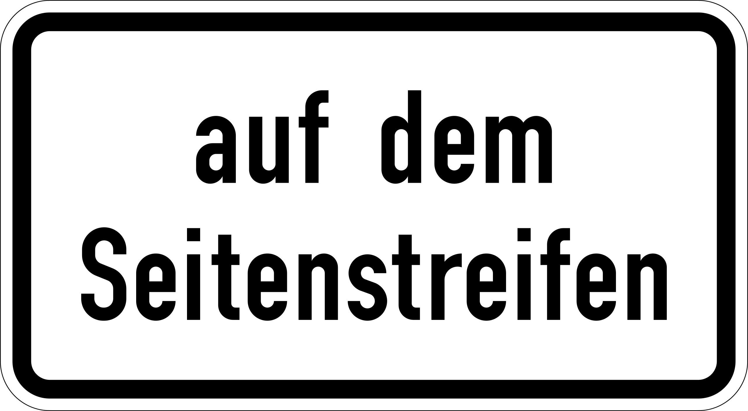 auf dem Seitenstreifen (VzKat 1053.34)