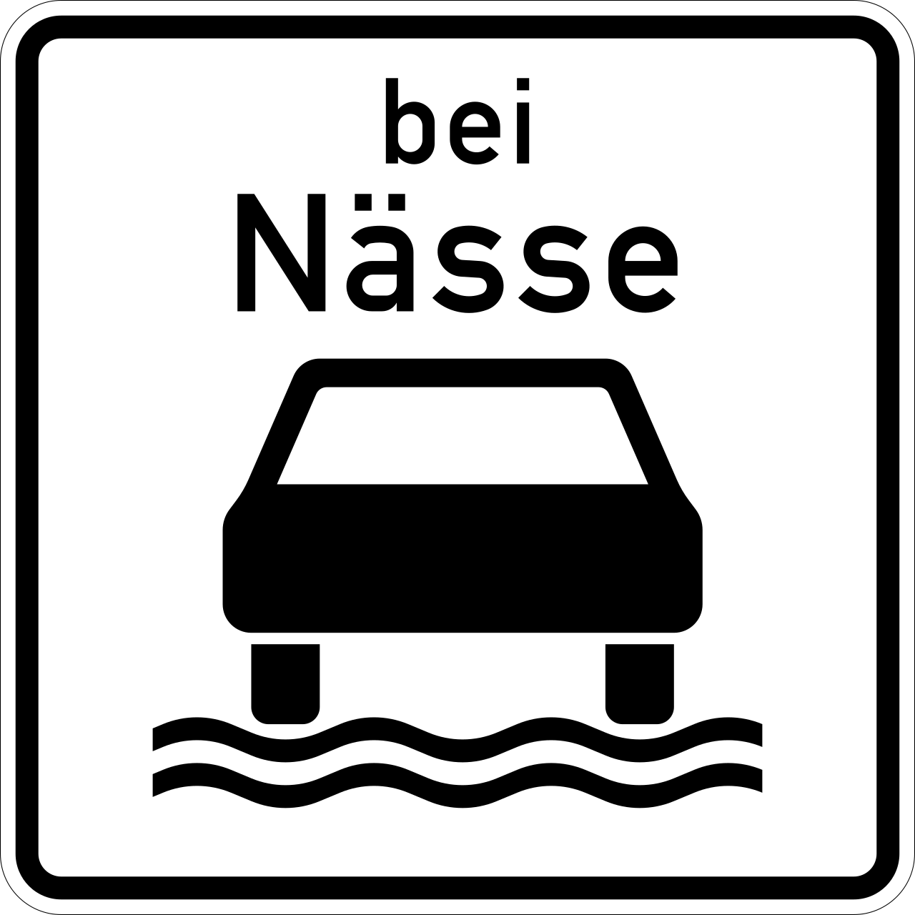 bei Nässe (VzKat 1053.35)