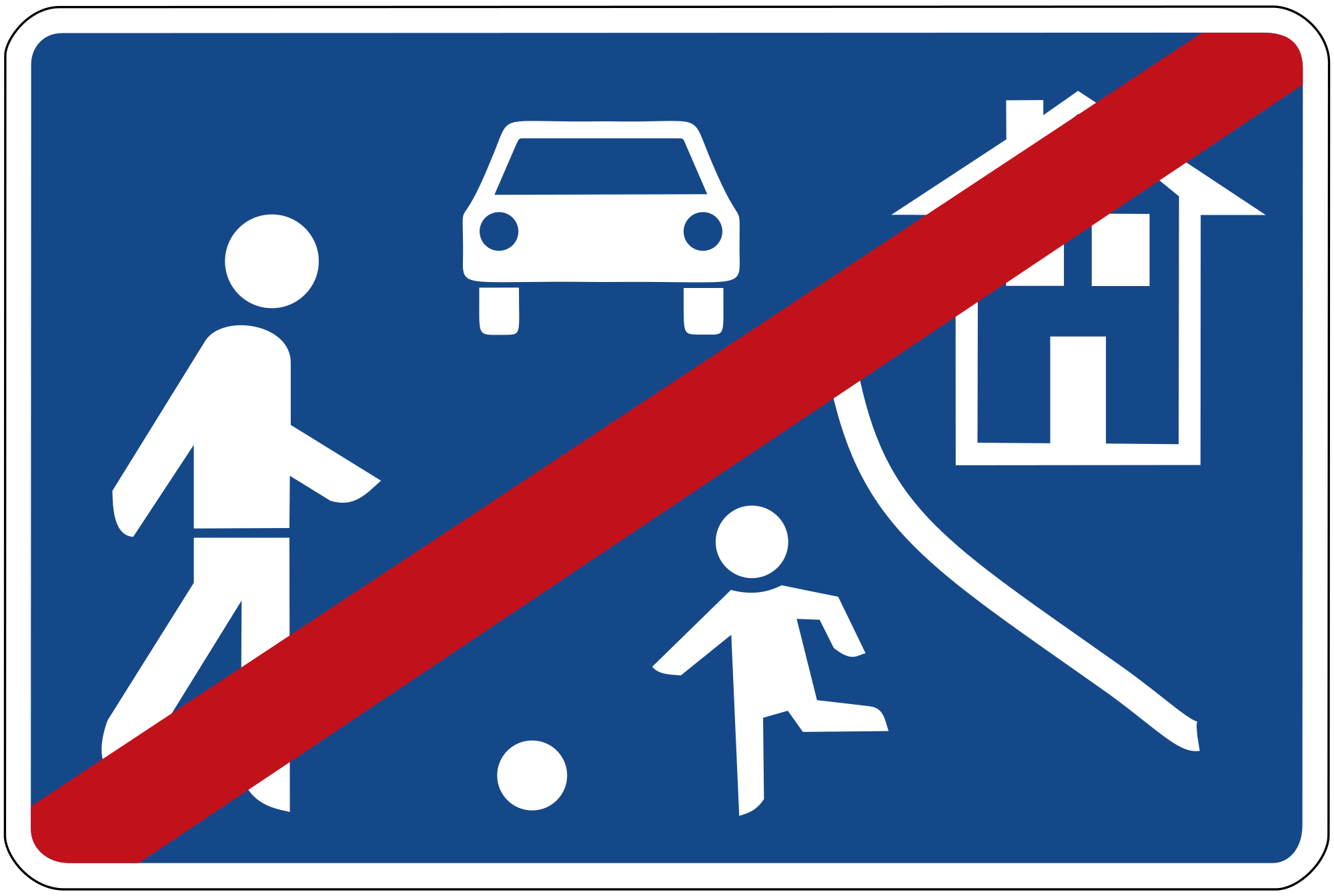 Ende eines verkehrsberuhigten Bereichs (VzKat 325.2)