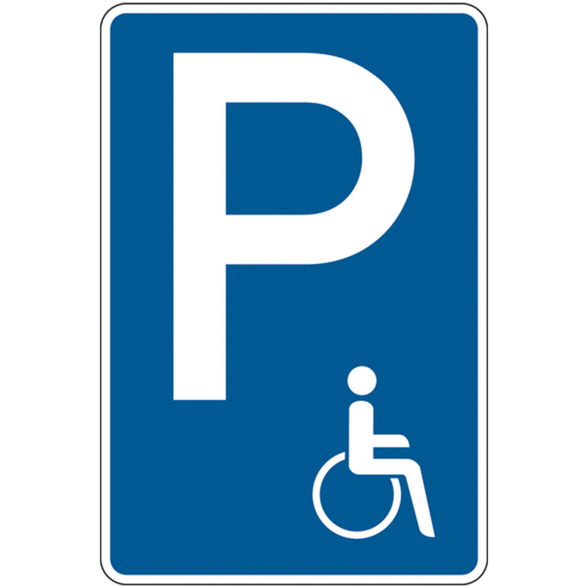 Parkplatz Symbol Rollstuhl