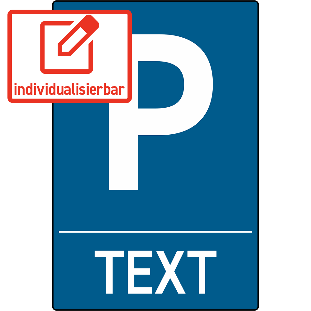 Parkplatz individualisierbar mit Trennlinie