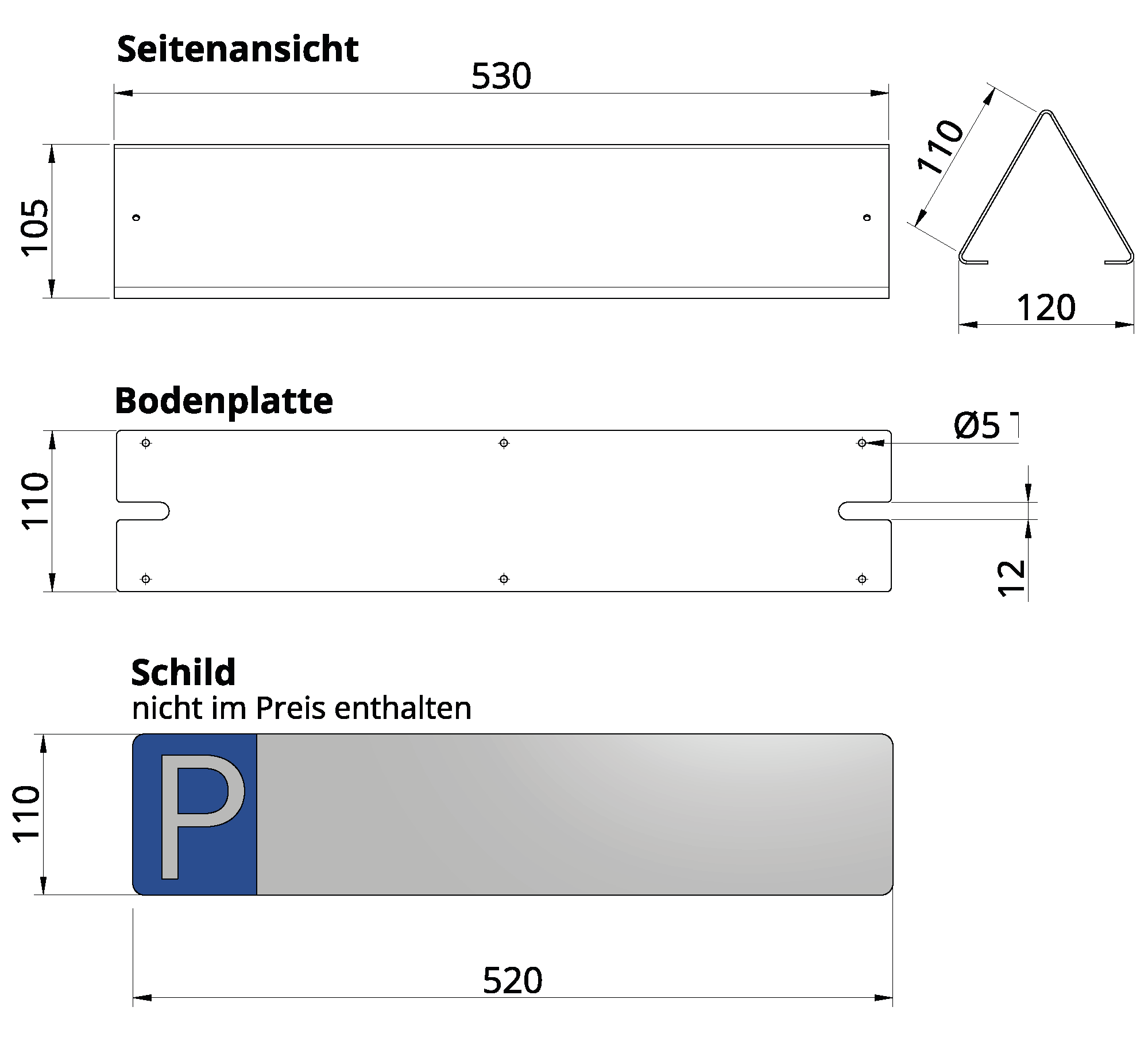 Parkplatz Bodenprisma