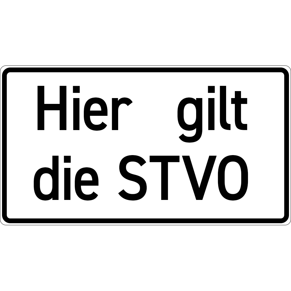 Hier gilt die StVO