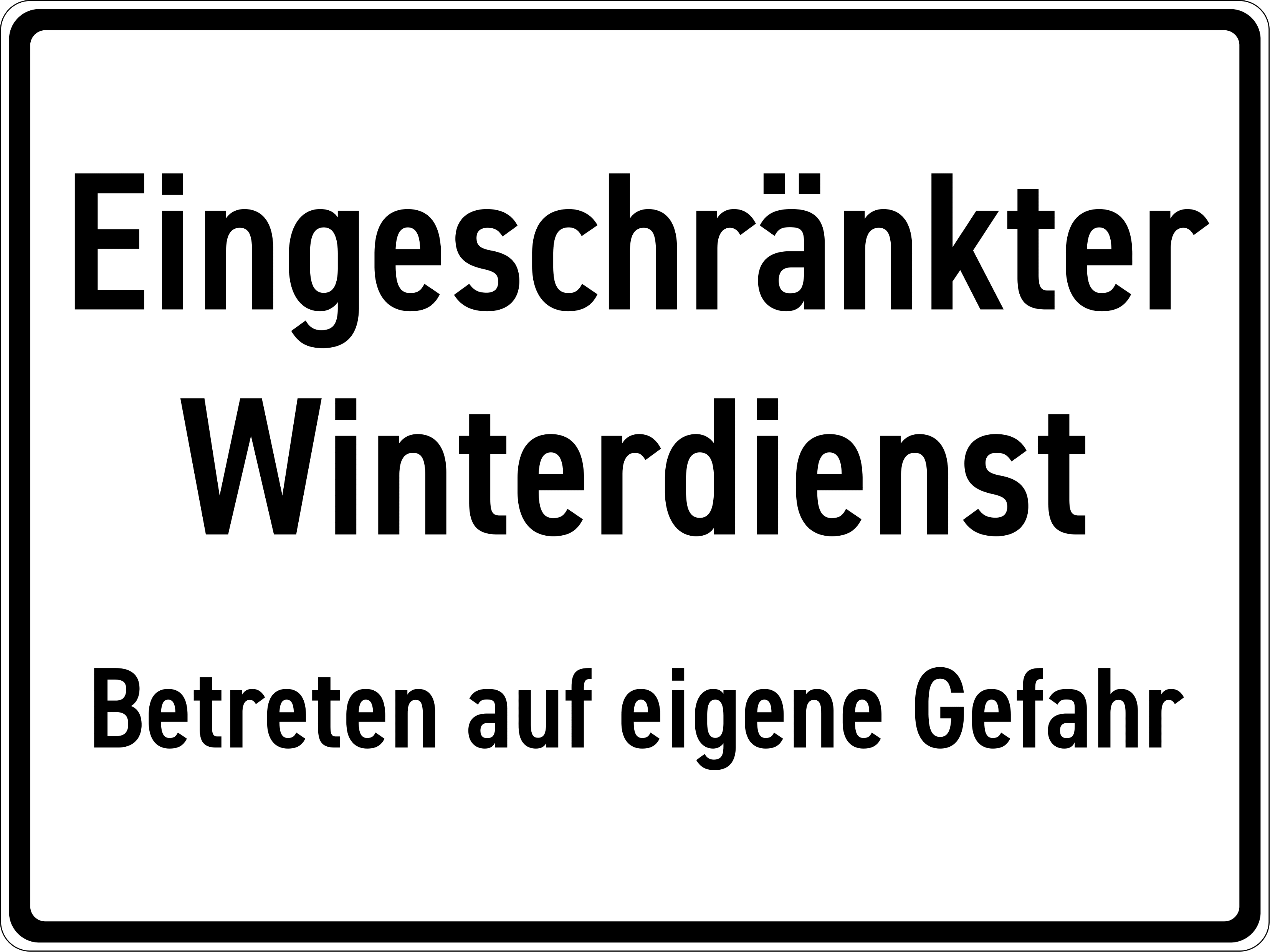 Eingeschränkter Winterdienst