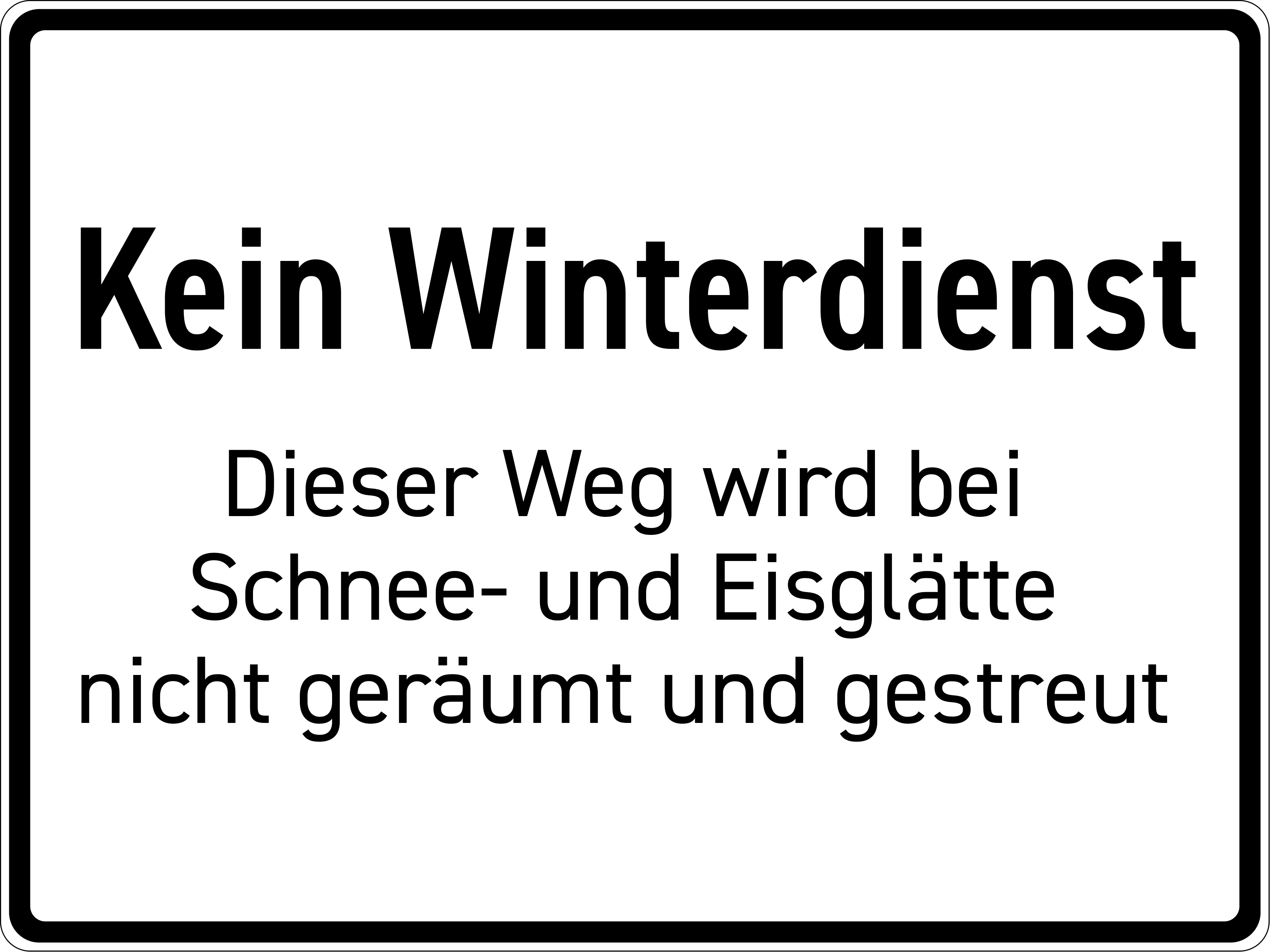 Kein Winterdienst Version 2