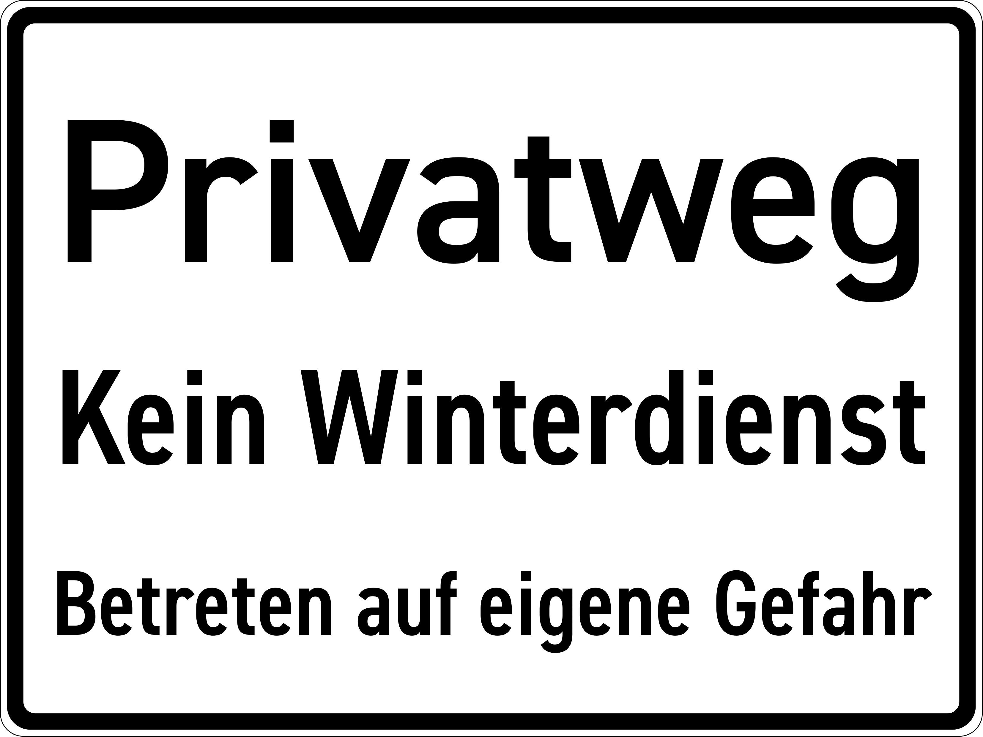 Kein Winterdienst, Privatweg