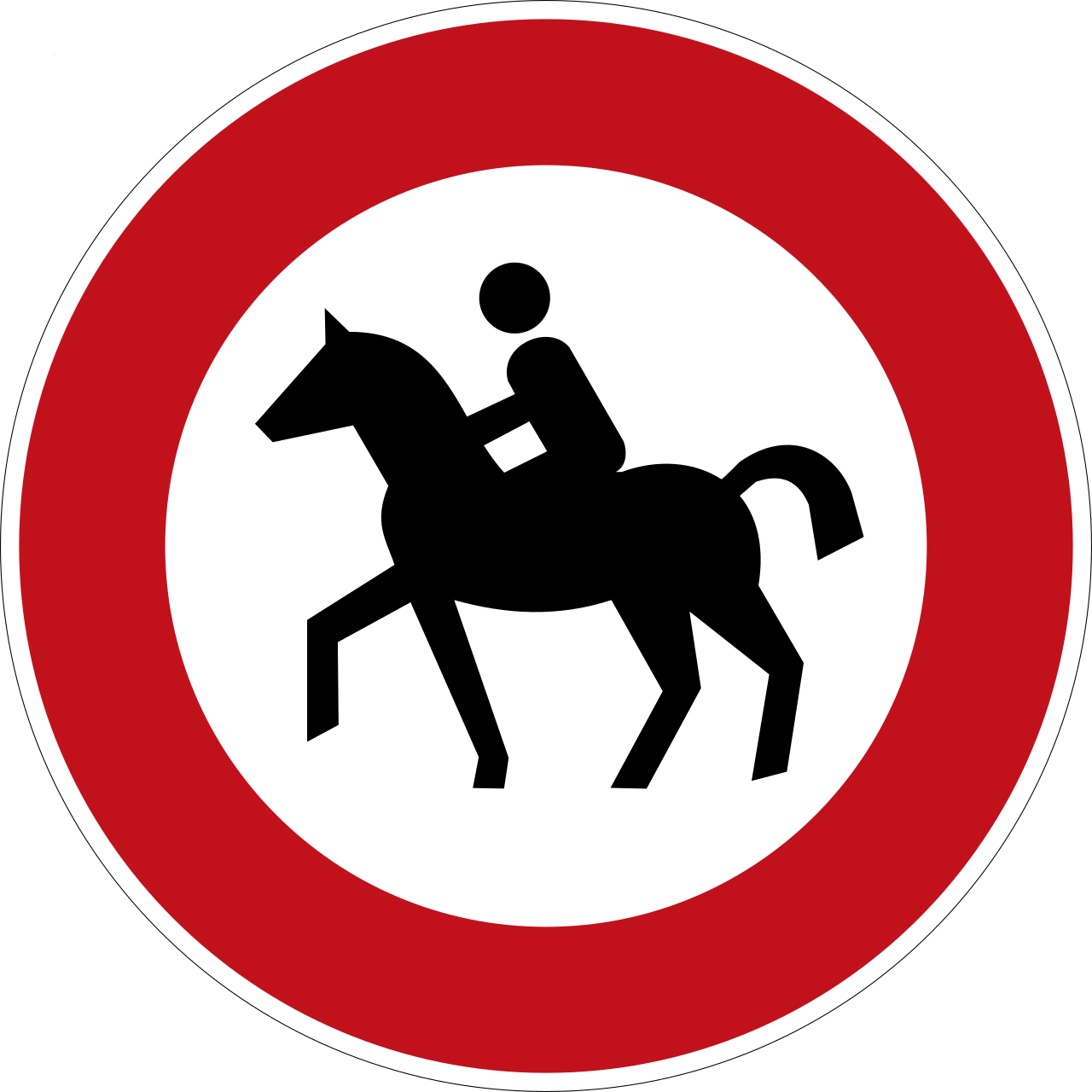 Verbot für Reiter (VzKat 257.51)