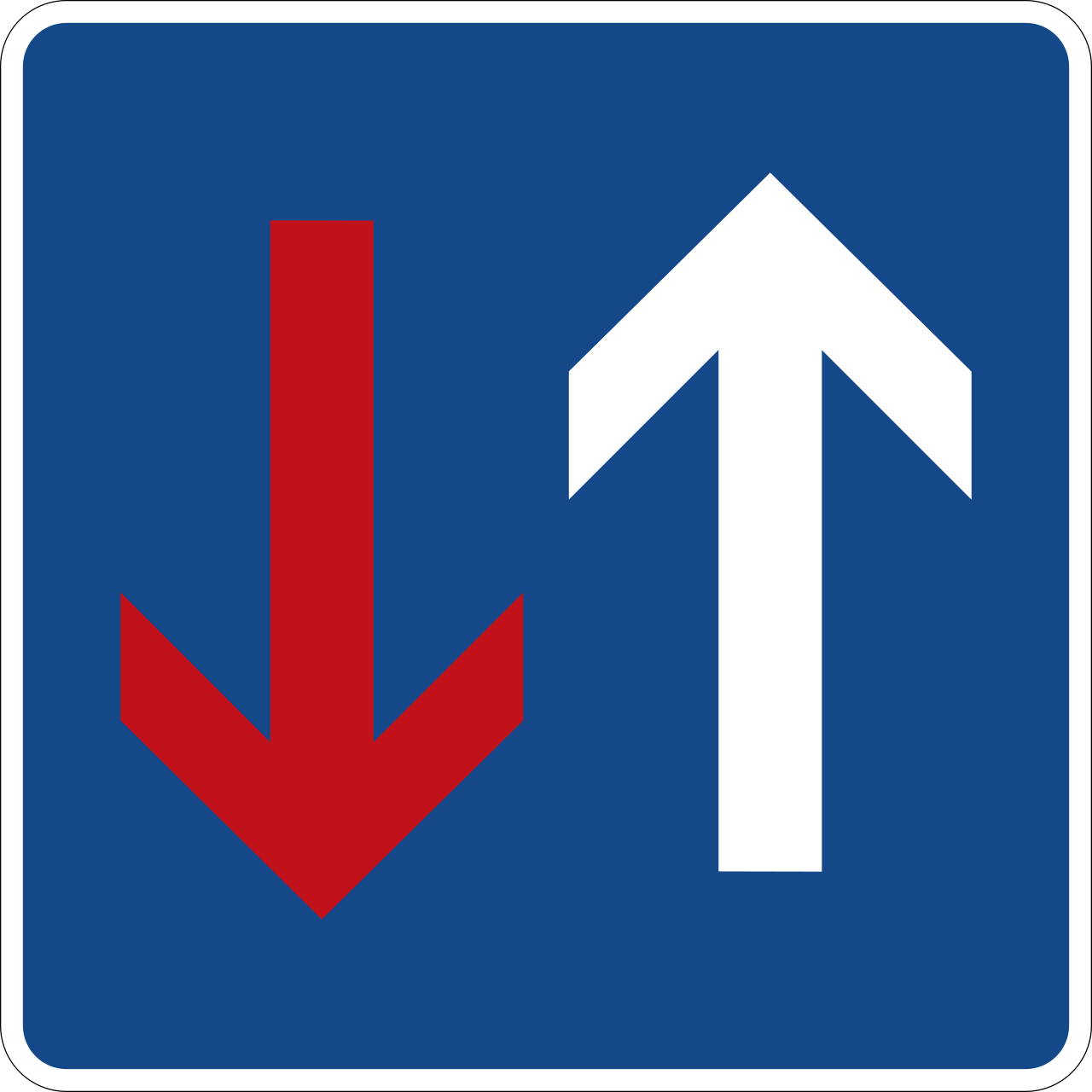 Vorrang vor dem Gegenverkehr (VzKat 308)