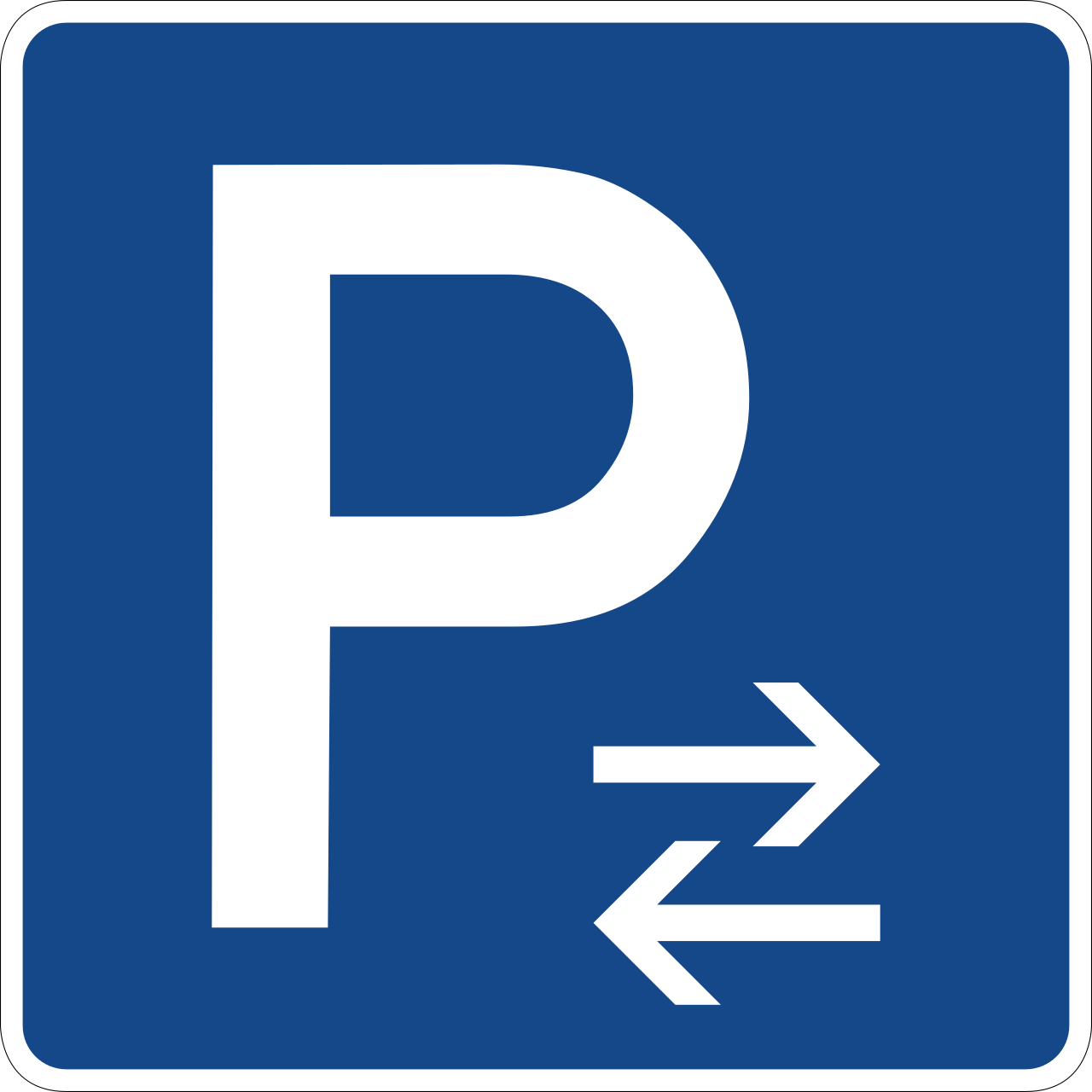 Parken Mitte (VzKat 314.31, links)