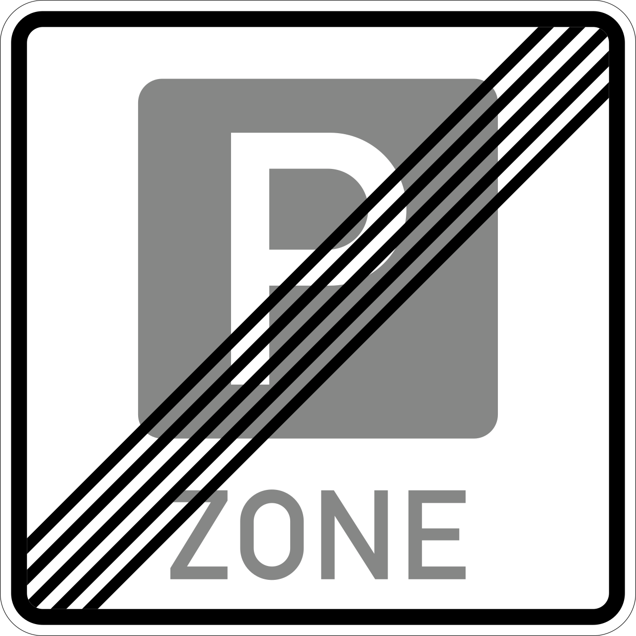 Ende einer Parkraum­bewirtschaftungszone (VzKat 314.2)