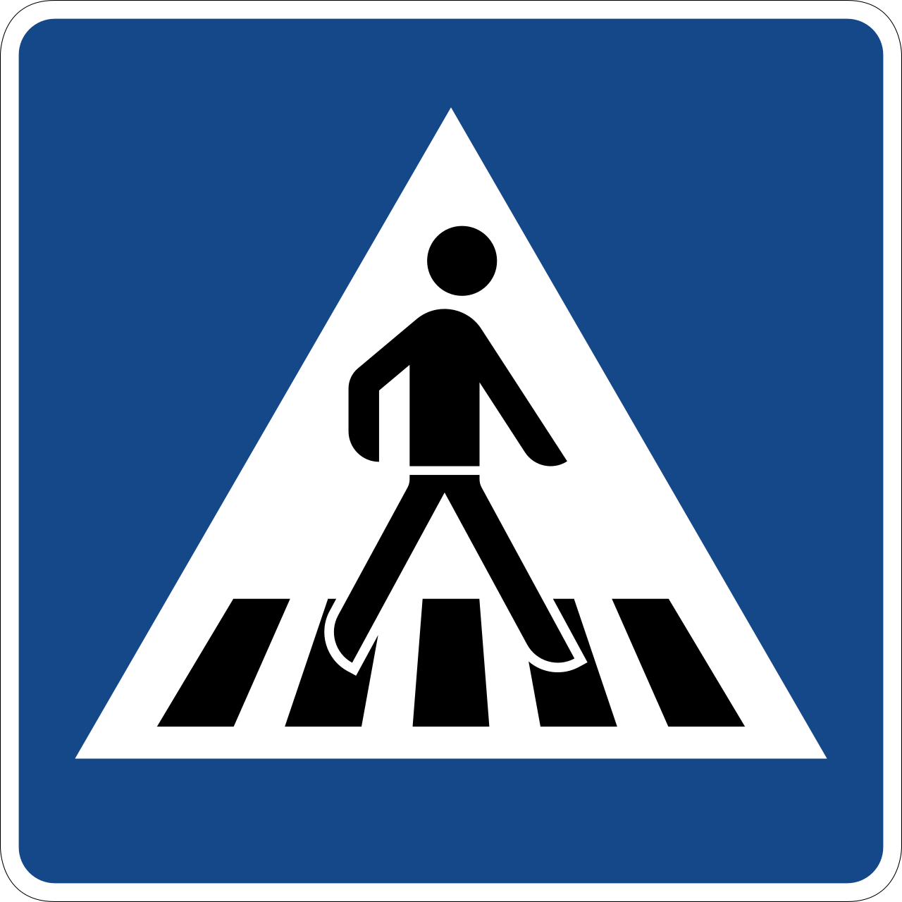 Fußgängerüberweg (VzKat 350.20, links)