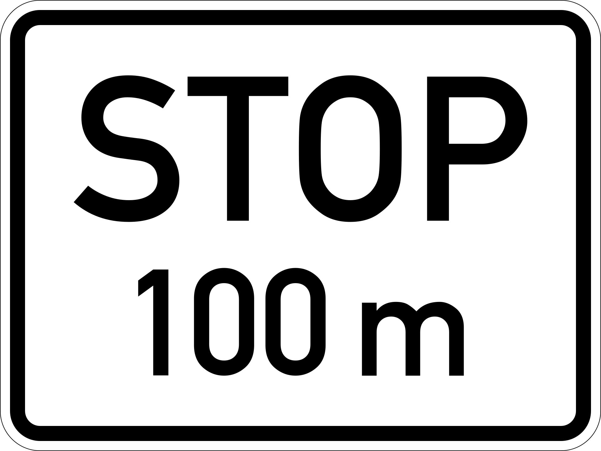 Stop in 100 m (VzKat 3 1004.32.100)