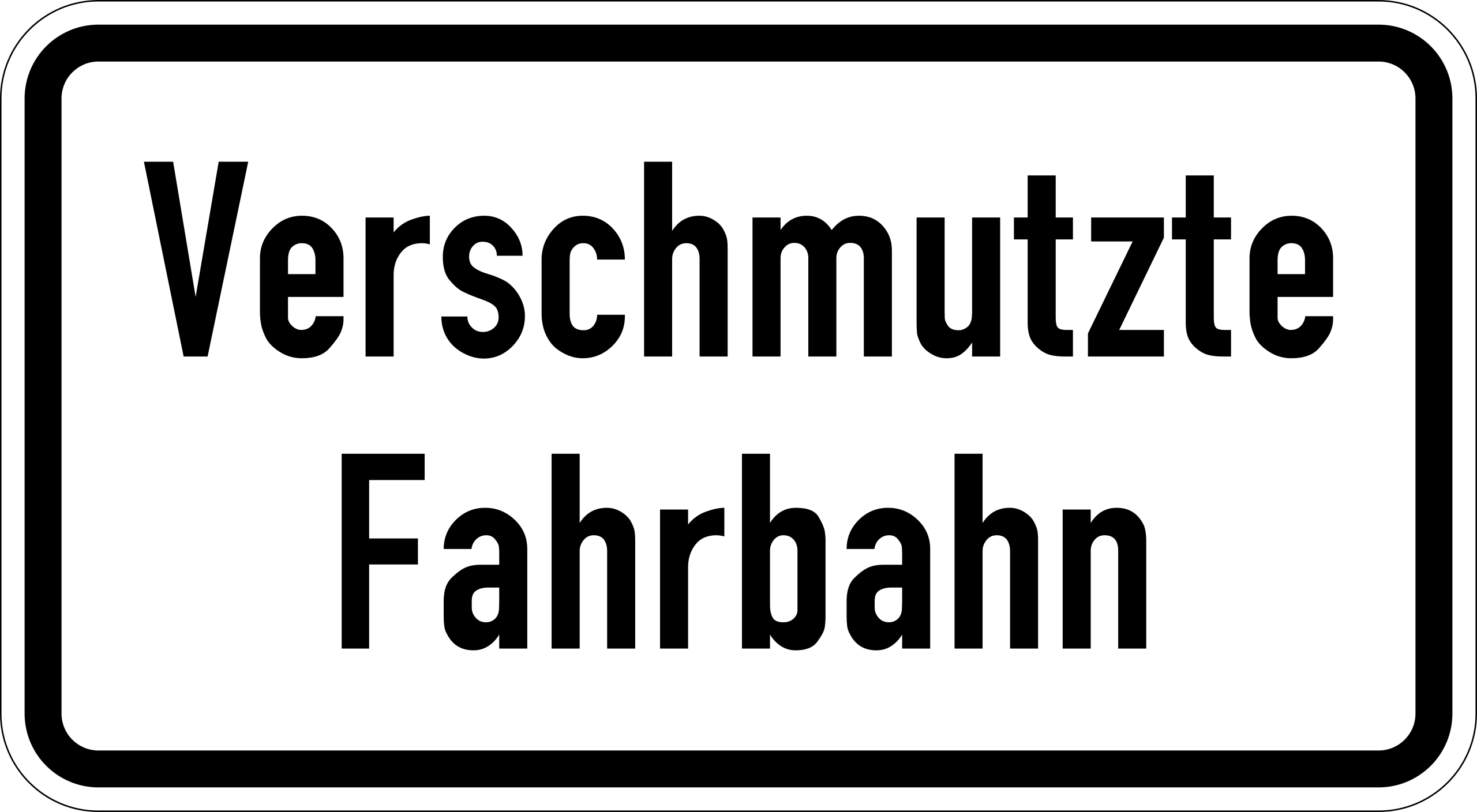 Verschmutzte Fahrbahn (VzKat 1007.35)