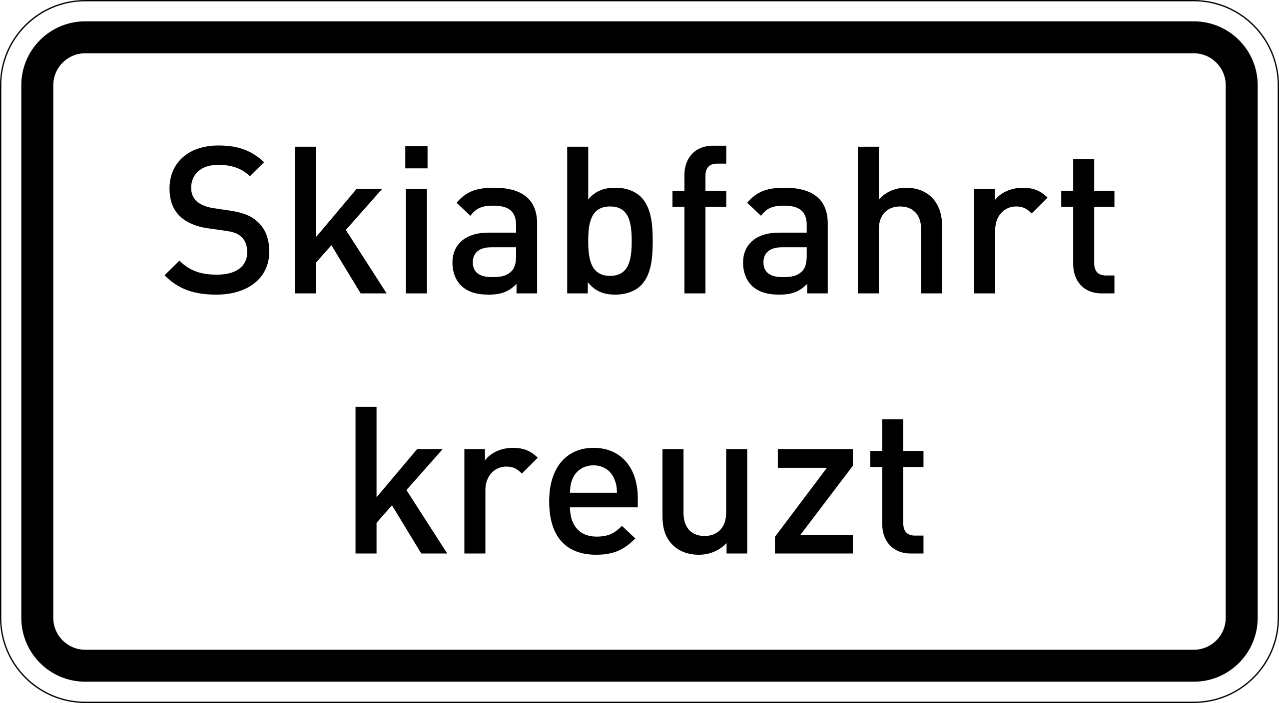 Skiabfahrt kreuzt (VzKat 1007.55)