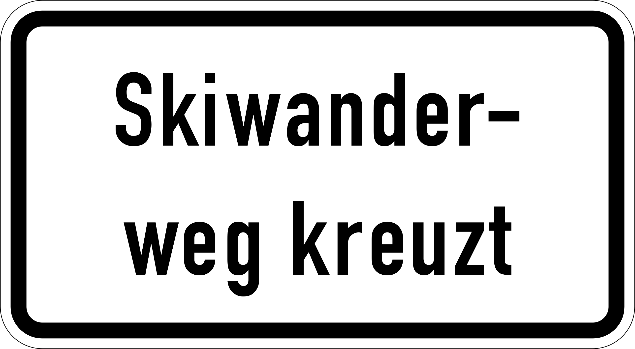 Skiwanderweg kreuzt (VzKat 1007.56)