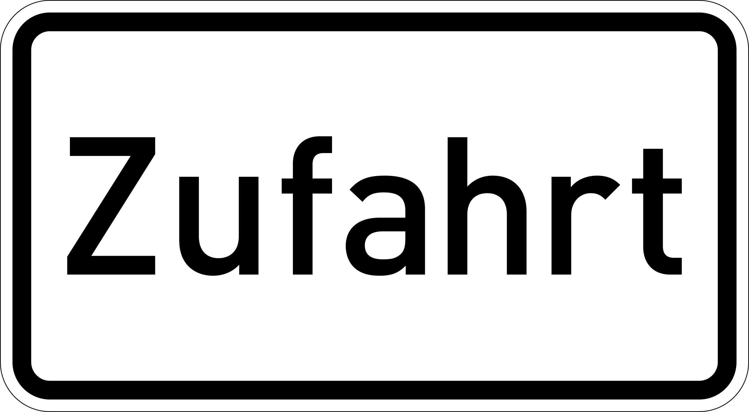 Zufahrt (VzKat 1007.52)