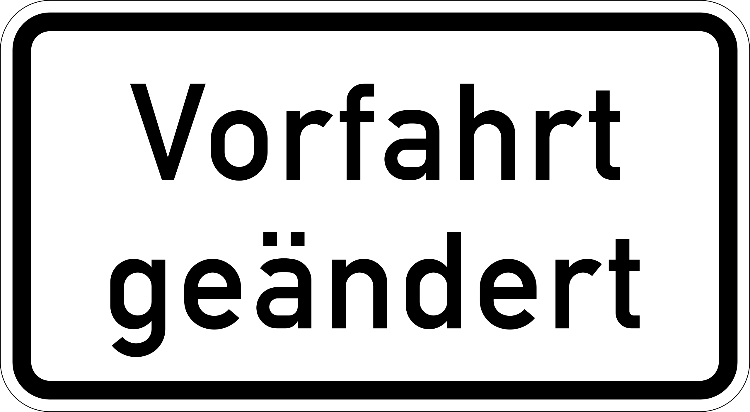 Vorfahrt geändert (VzKat 1008.30)