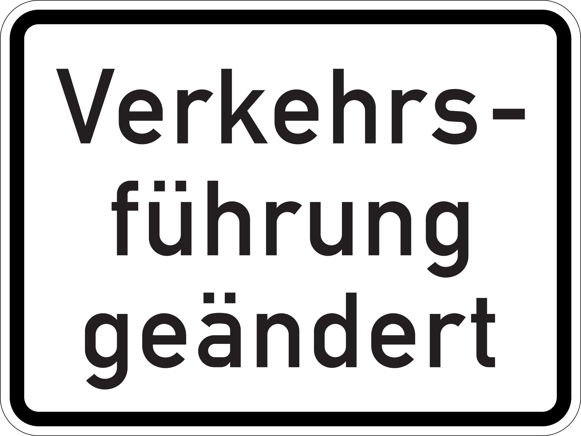 Verkehrsführung (VzKat 1008.31)