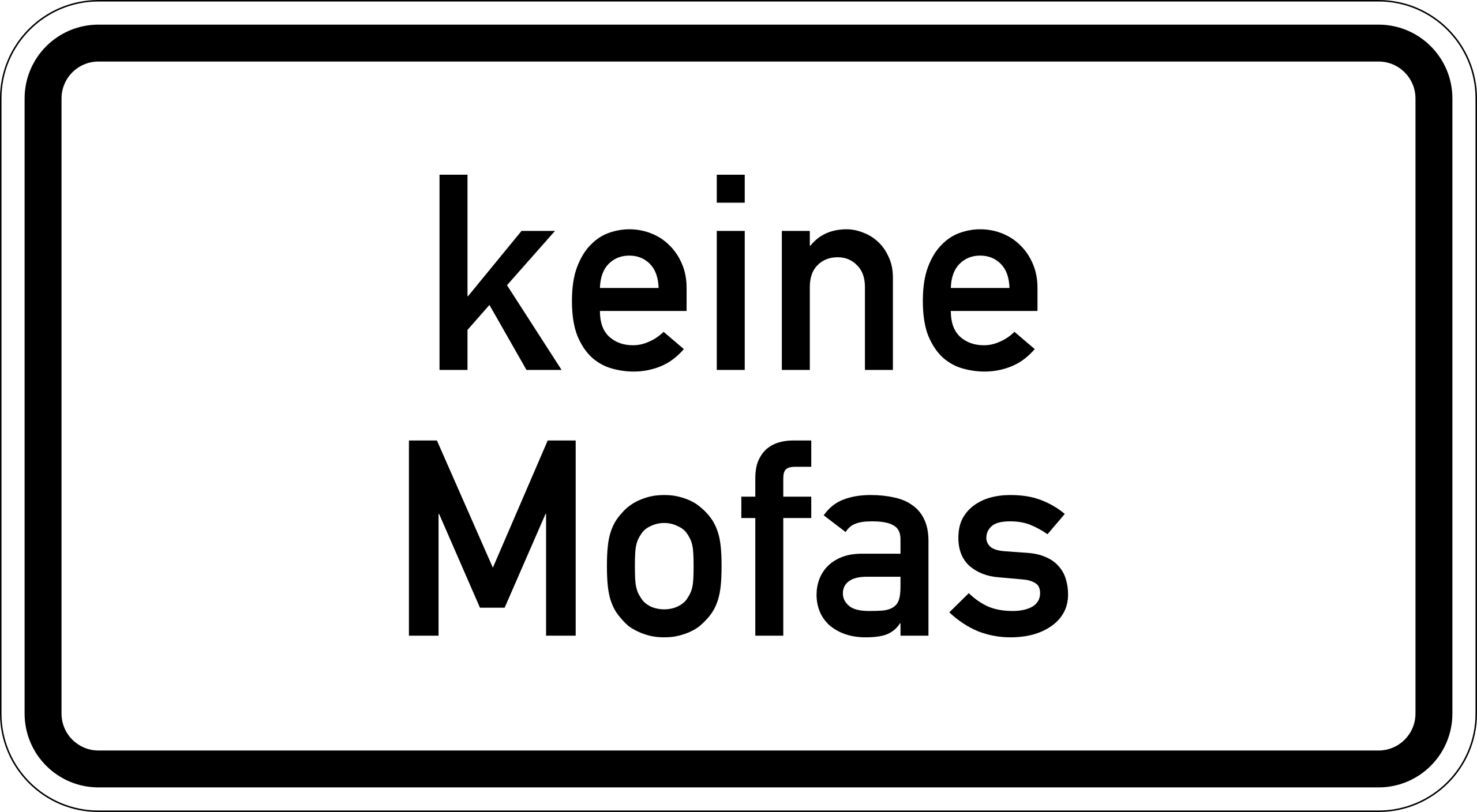 keine Mofas (VzKat 1012.33)