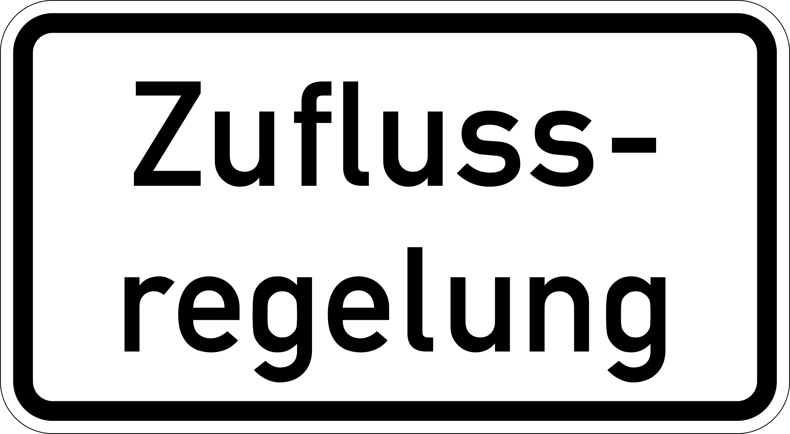 Zuflussregelung (VzKat 1012.37)