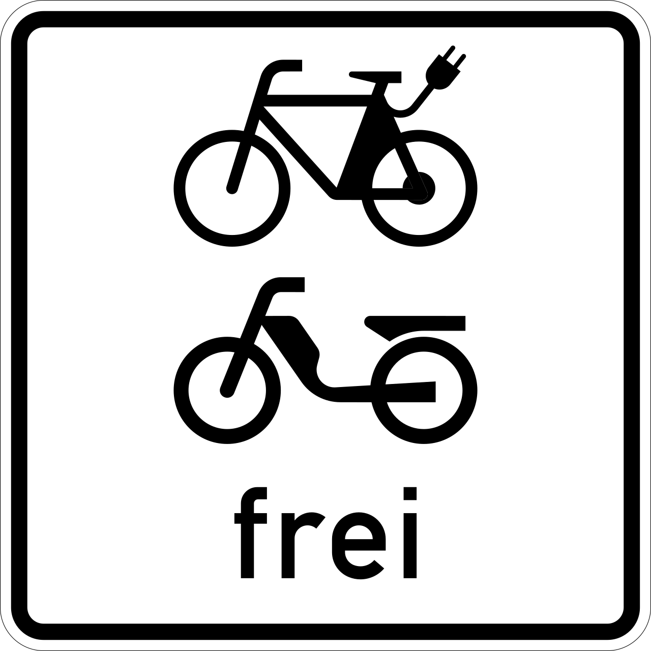 E-Bikes und Mofas frei (VzKat 1022.15)