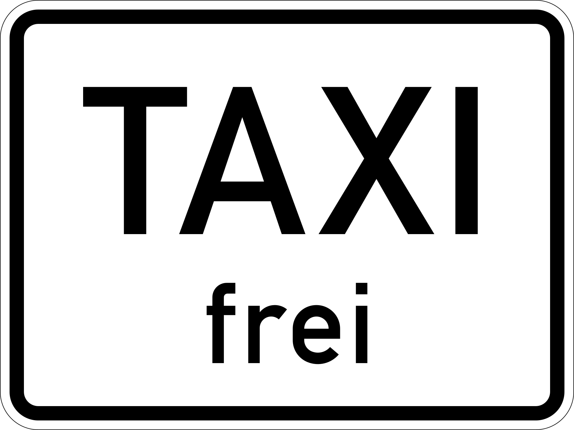 Taxi frei (VzKat 1026.30)