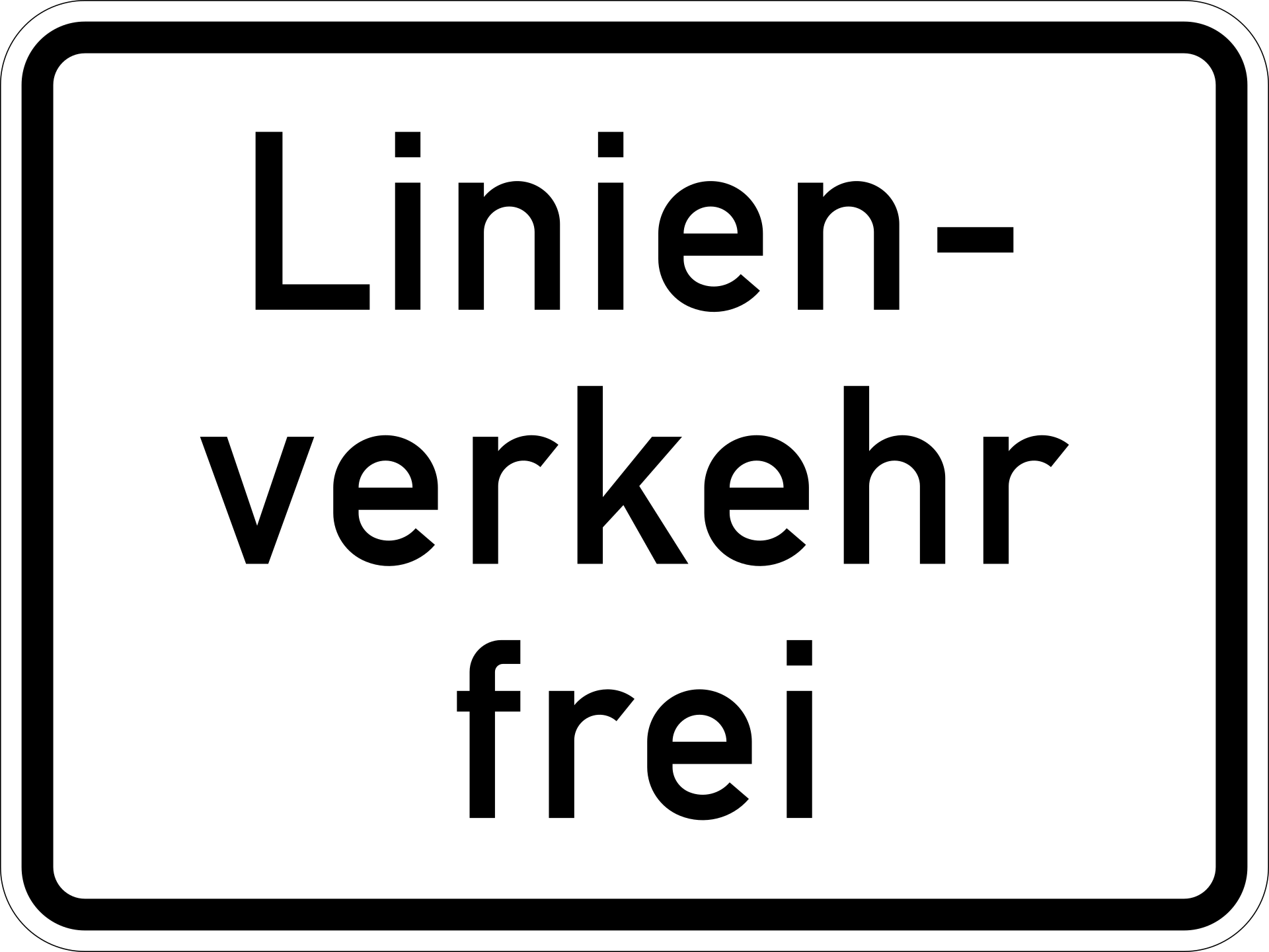 Linienverkehr frei (VzKat 1026.32)