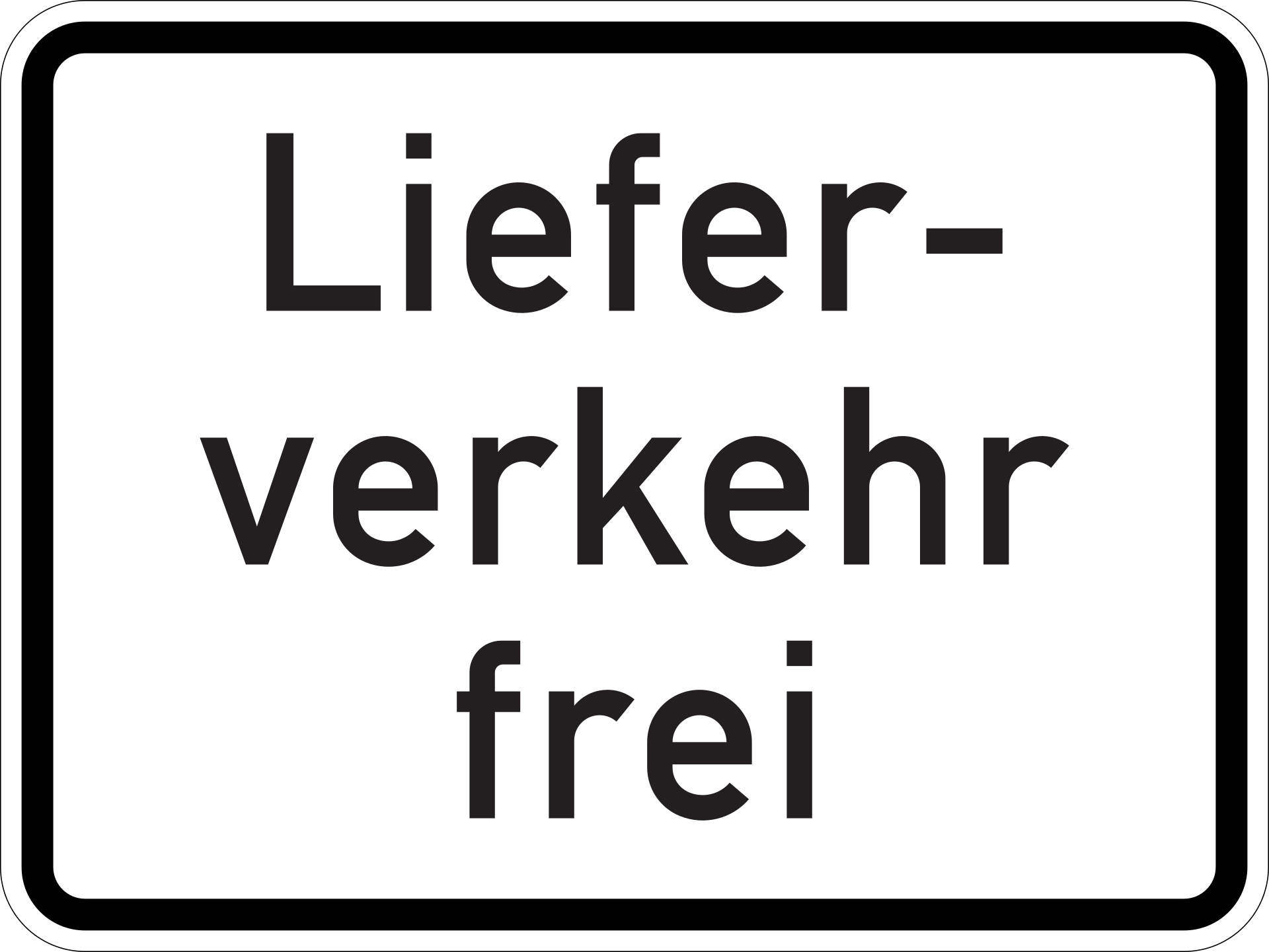 Lieferverkehr frei (VzKat 1026.35)