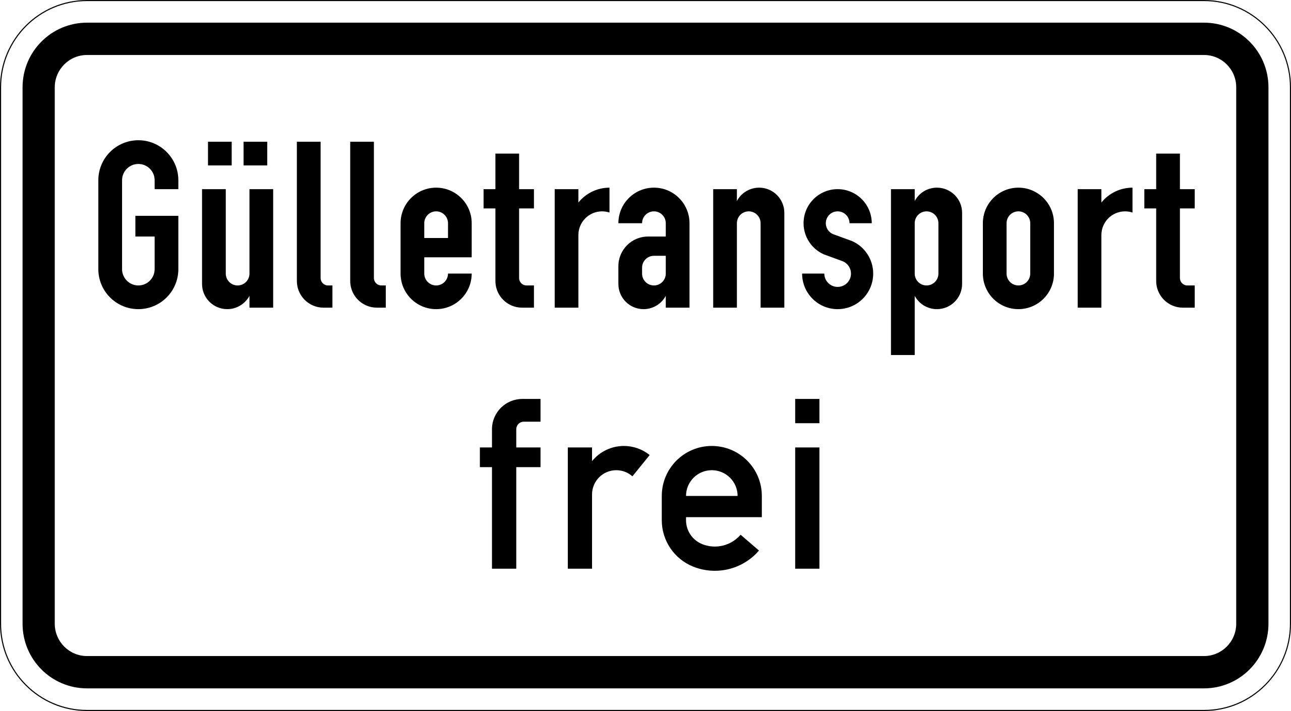 Gülletransport frei (VzKat 1026.62)