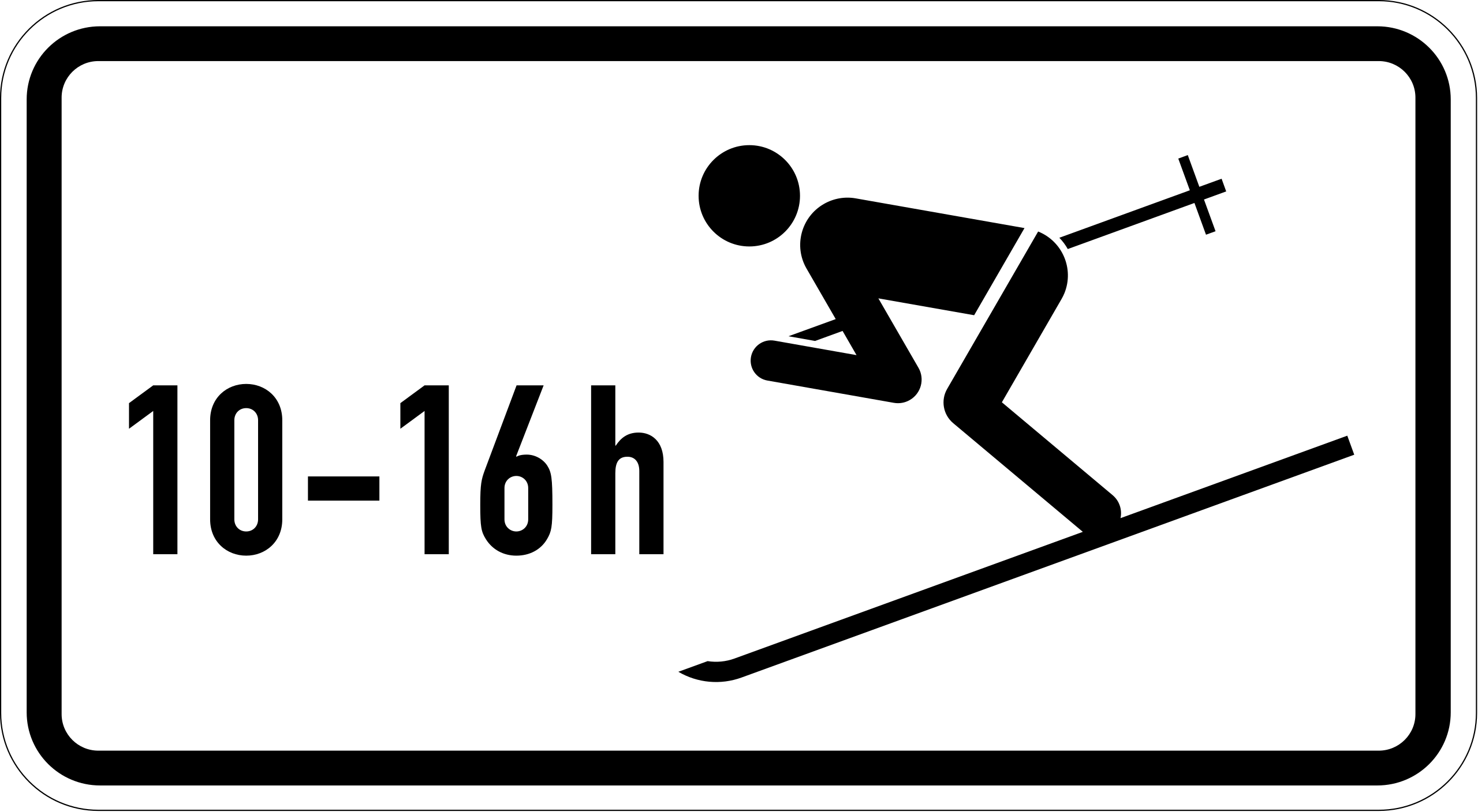 Wintersport erlaubt, zeitlich beschränkt (VzKat 1040.10)