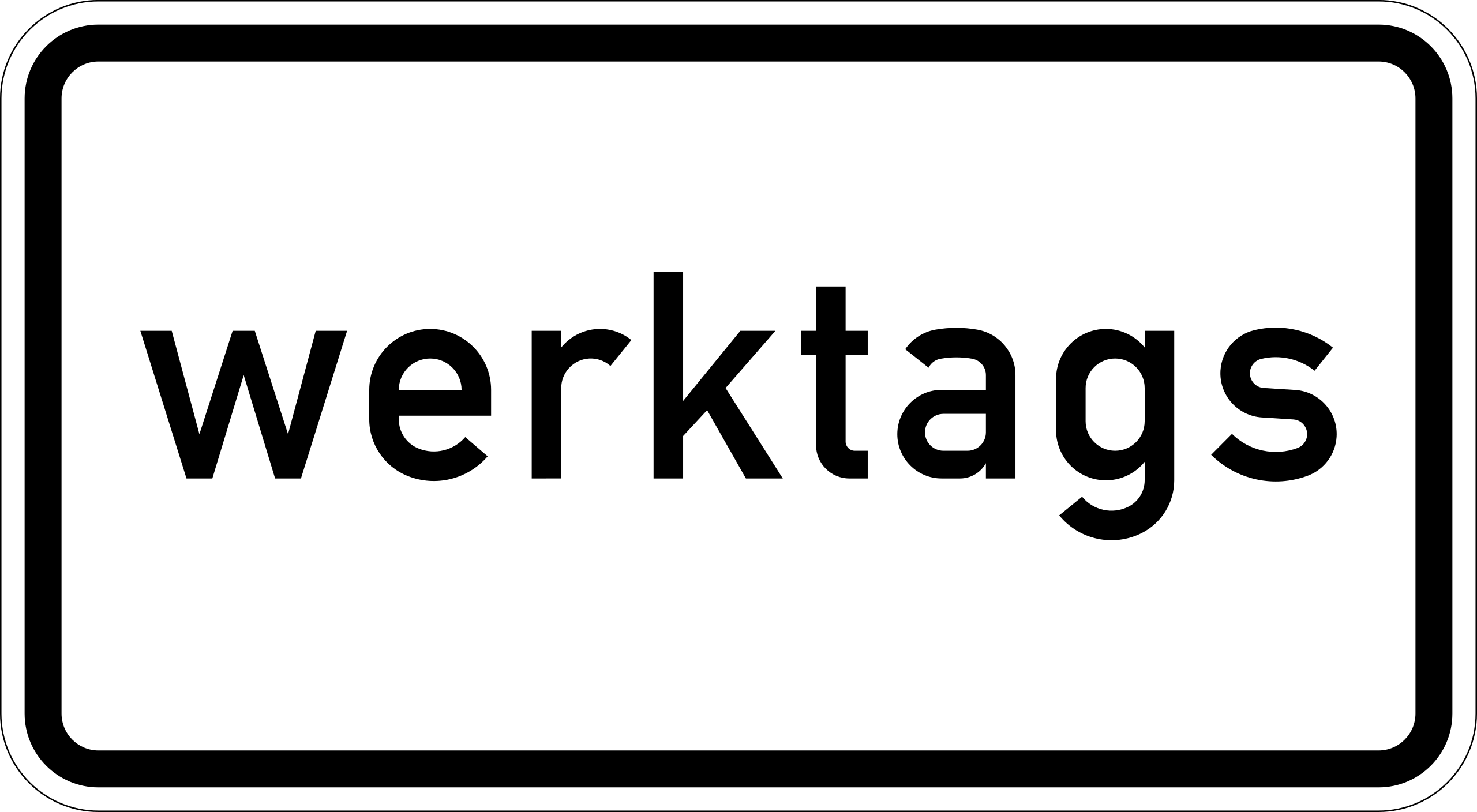 werktags (VzKat 1042.30)