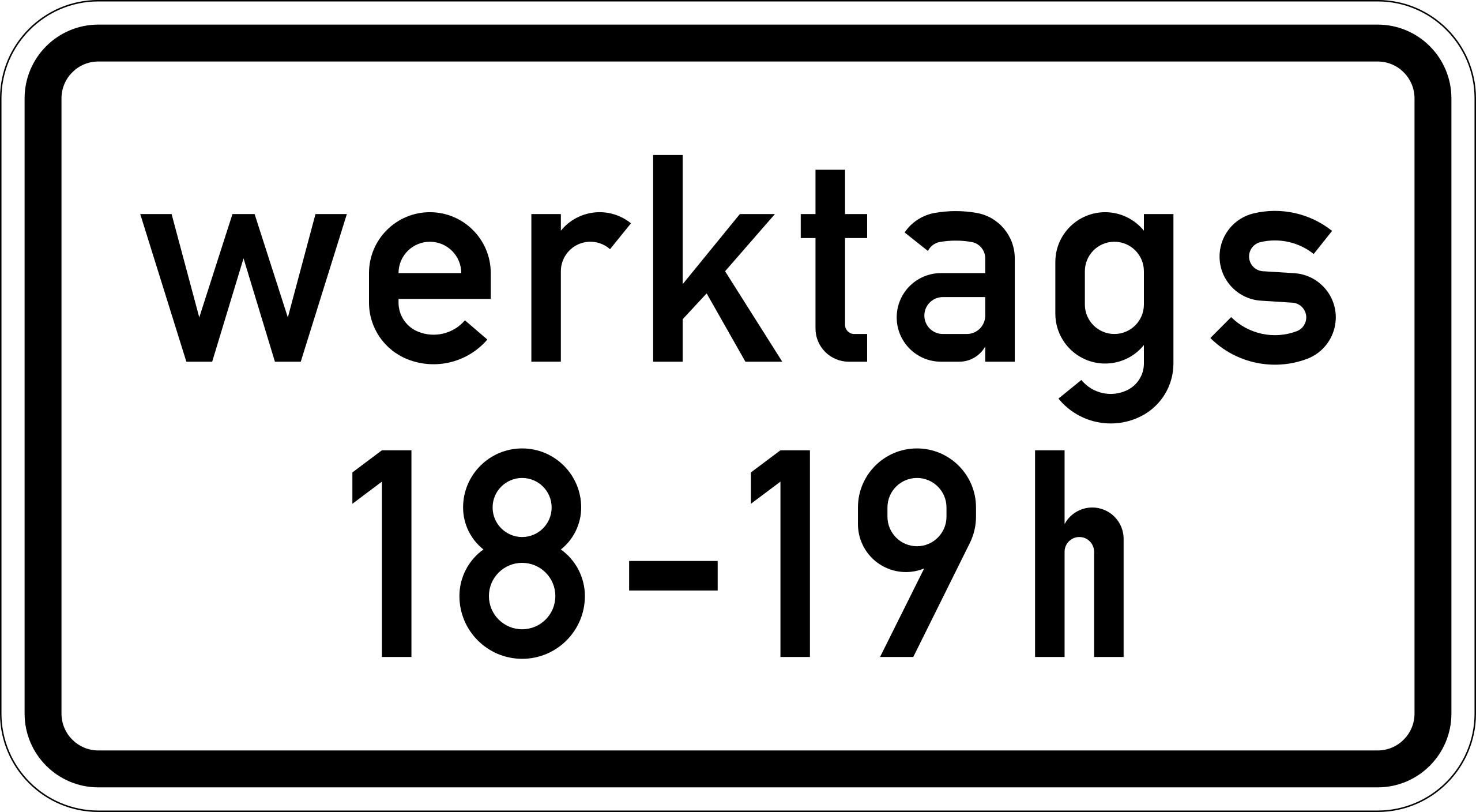 werktags 18–19 h (VzKat 1042.31)