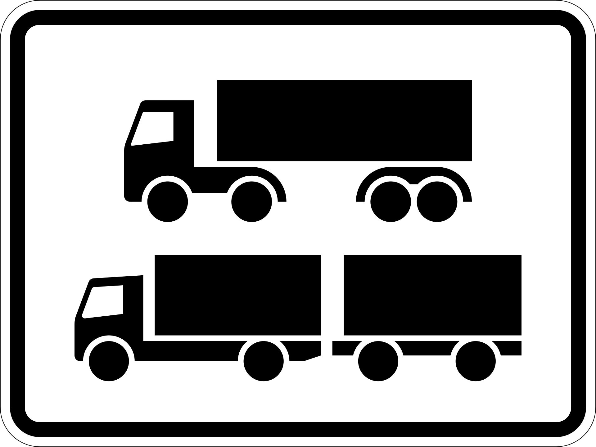 Nur Sattelkraftfahrzeuge und Lastkraftwagen mit Anhänger (VzKat 1048.15)