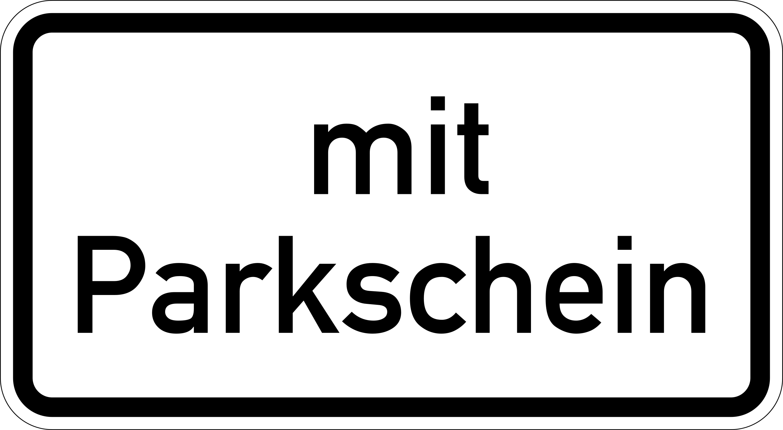 mit Parkschein (VzKat 1053.31)