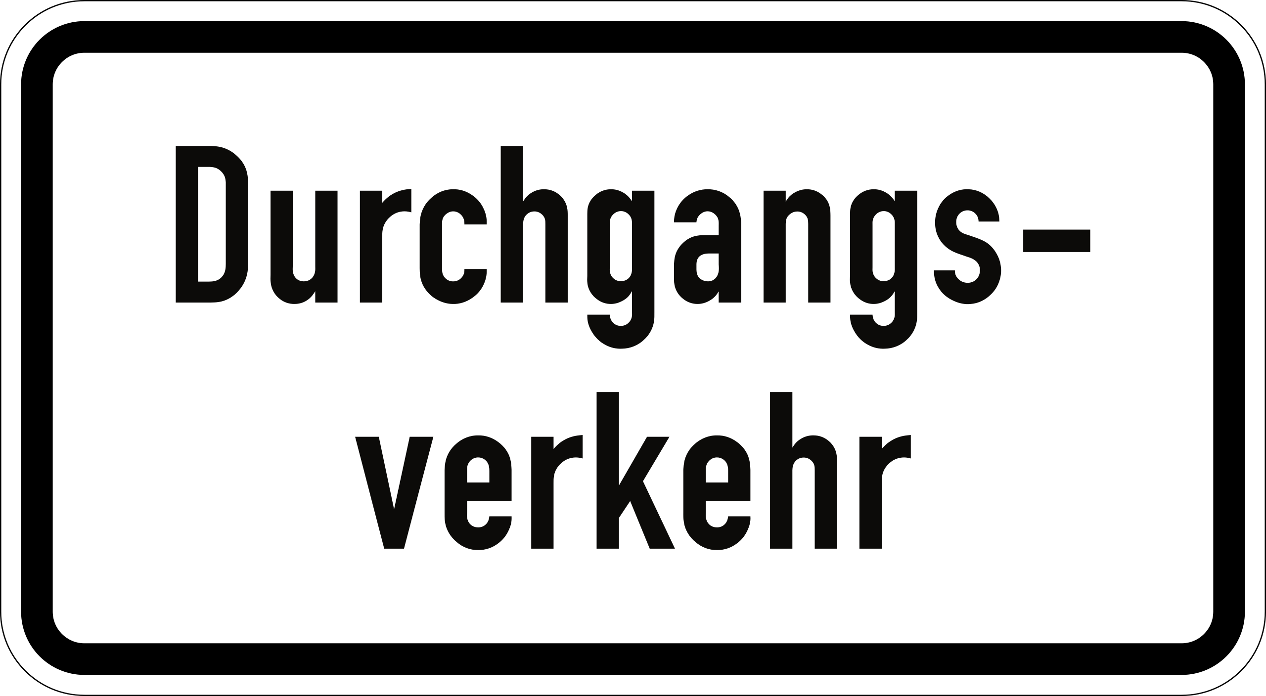 Durchgangsverkehr (VzKat 1053.36)