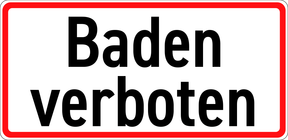 Baden verboten