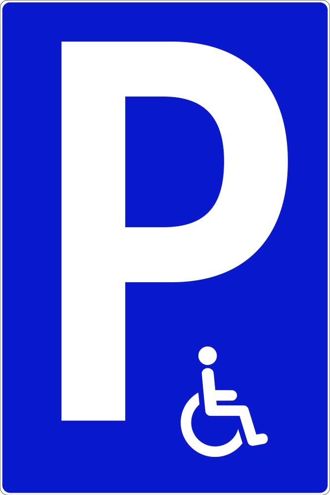 Parkplatz reserviert für Behinderte