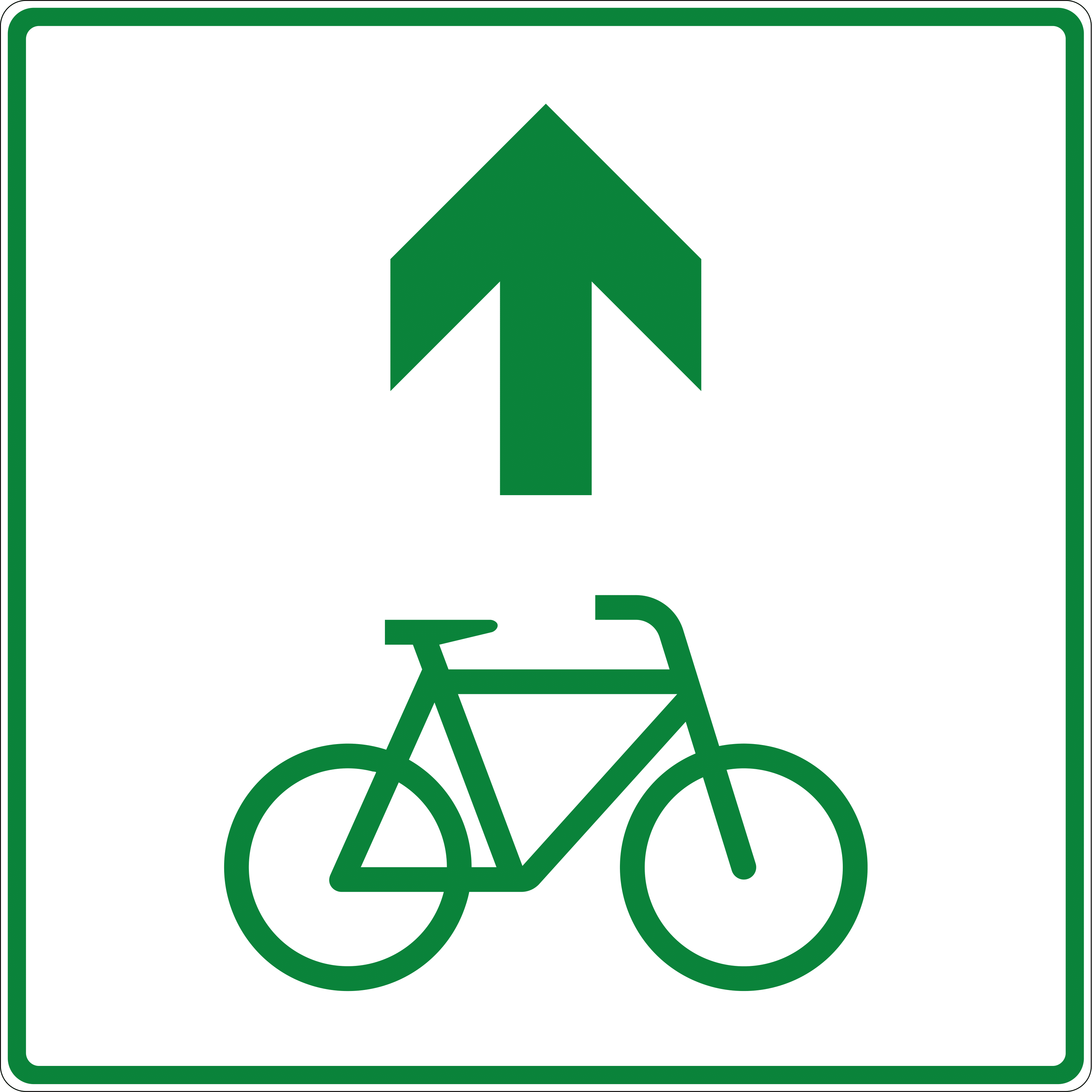 Fahrradweg geradeaus