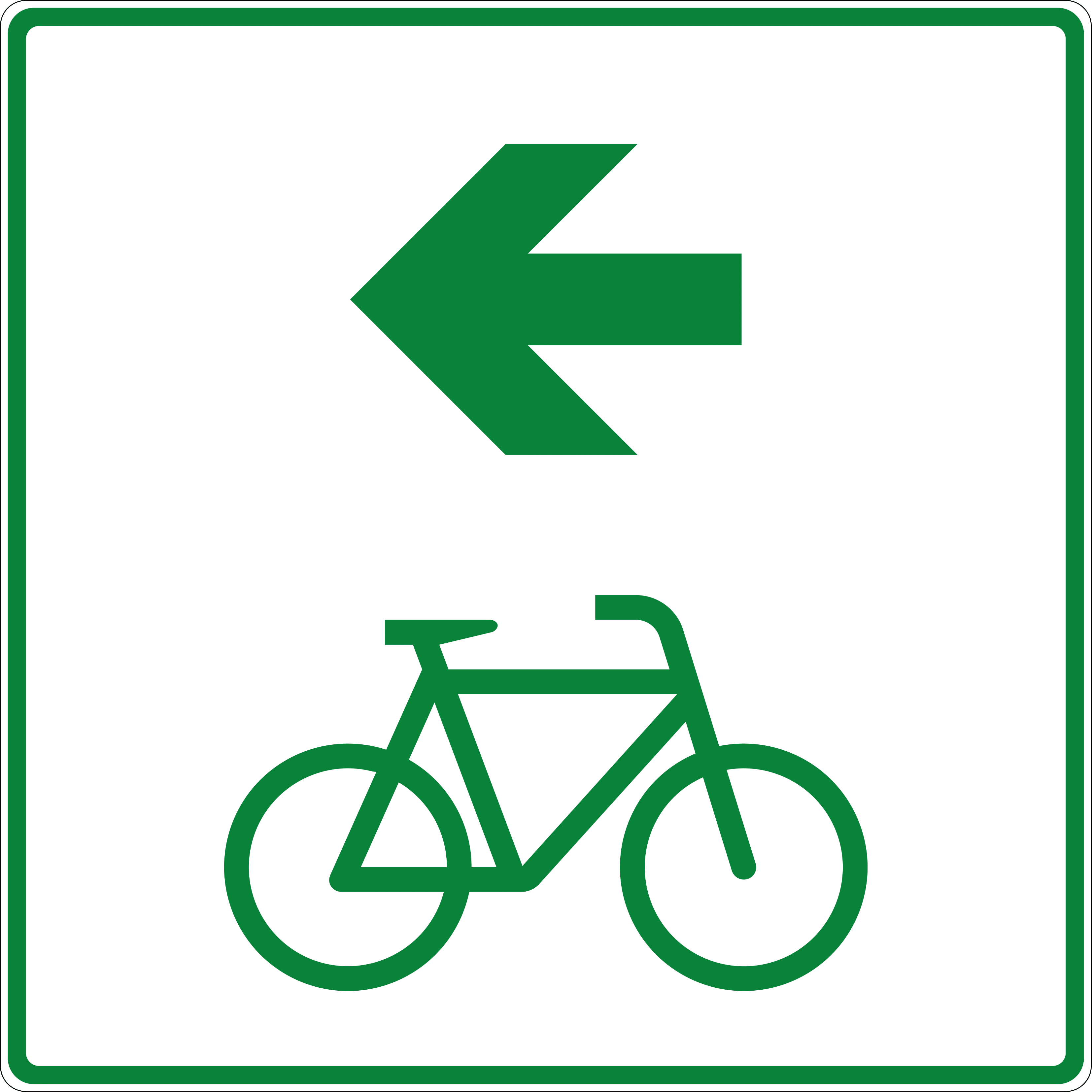 Fahrradweg links
