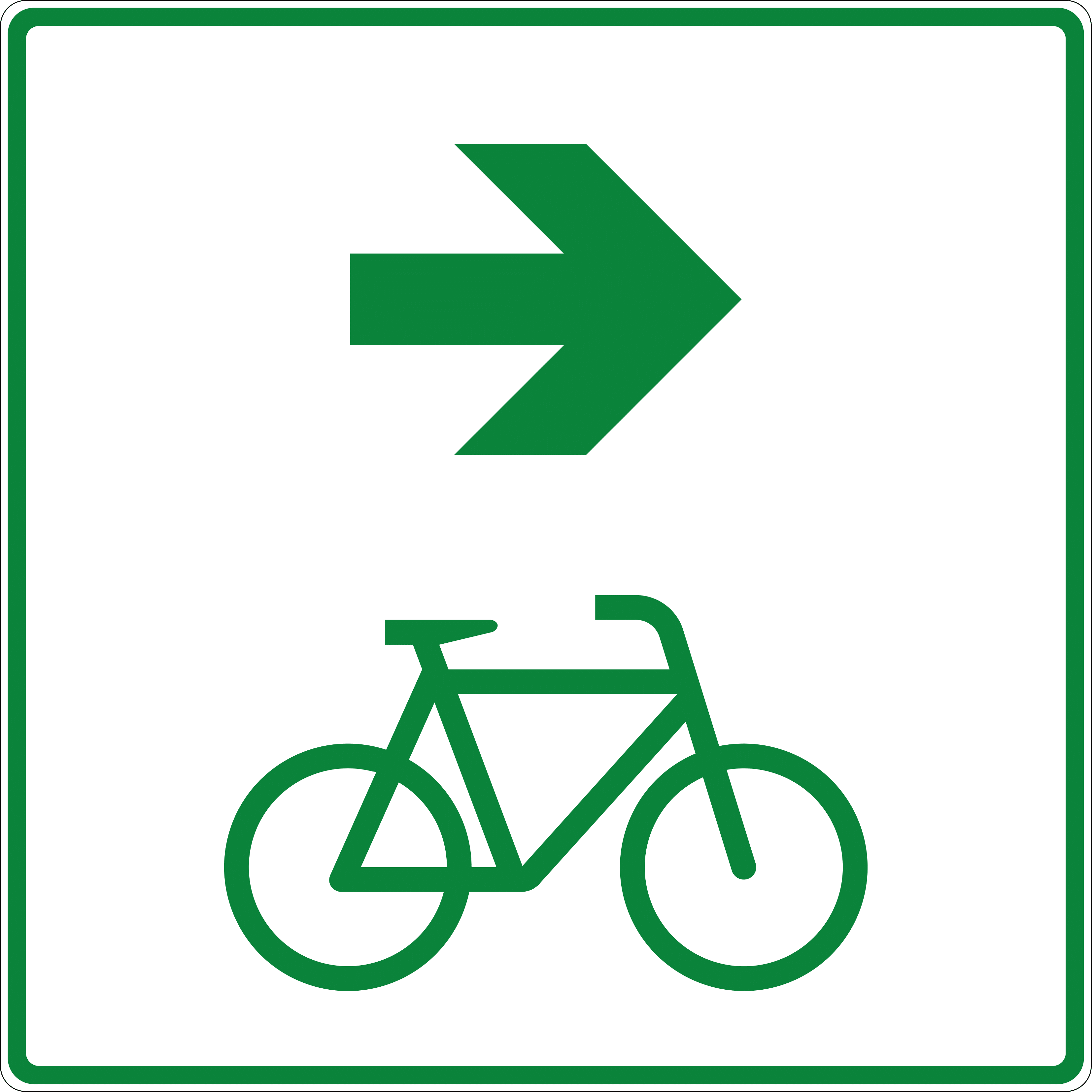 Fahrradweg rechts