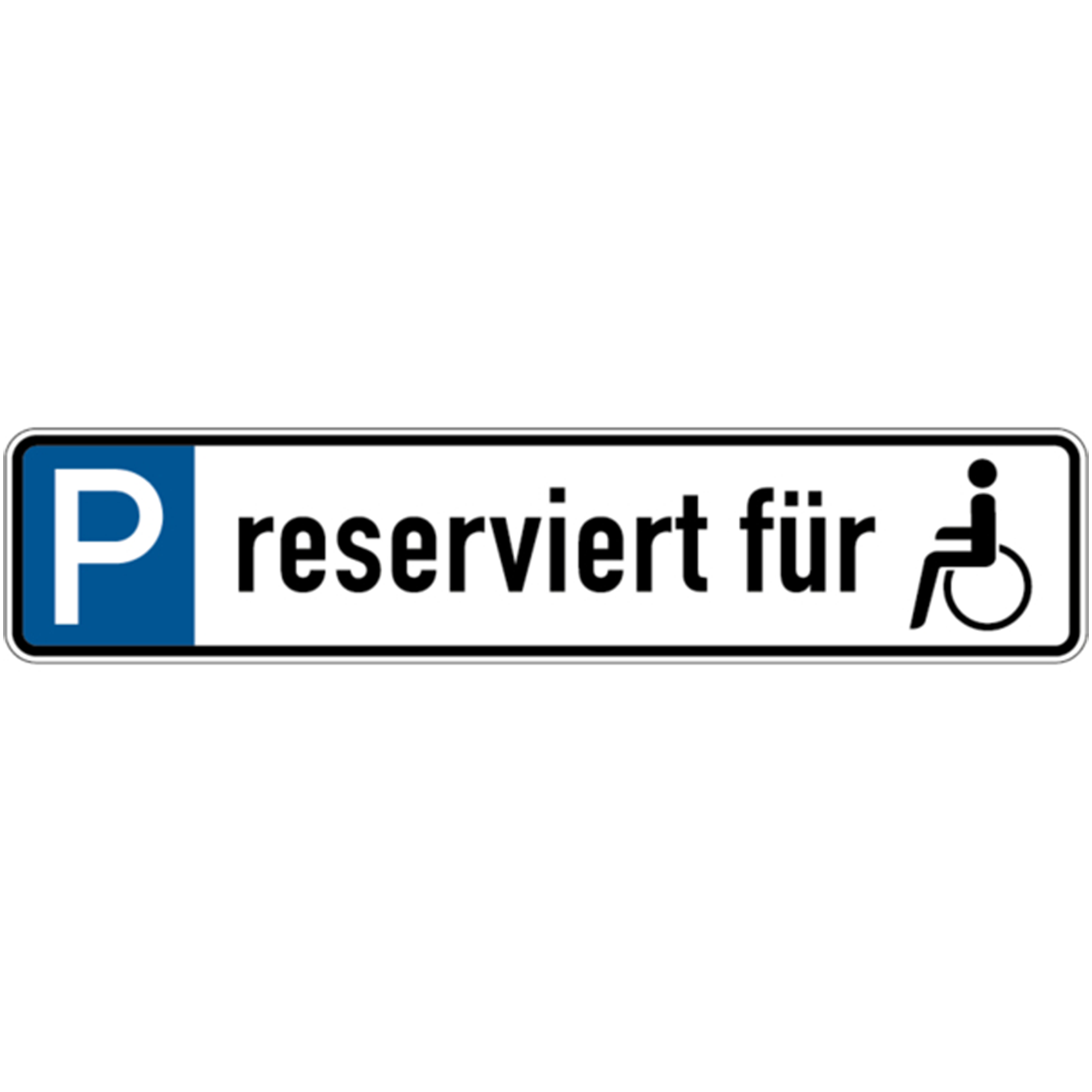 Parkplatz reserviert Rollstuhl